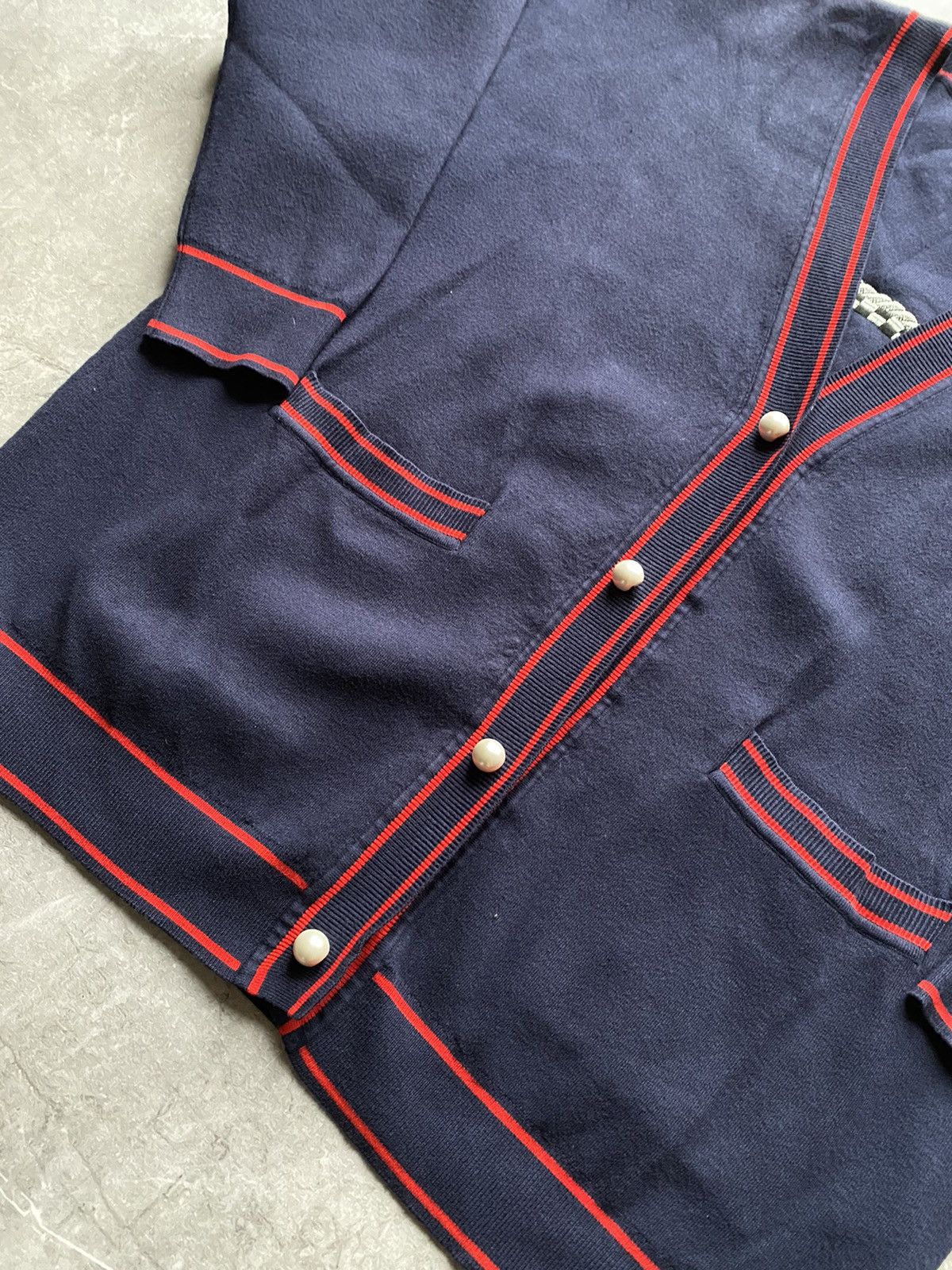 Sandro Sandro Paris Heavy Oversized Embroidered Navy Blue Cardigan Size XS / US 0-2 / IT 36-38 - 7 Thumbnail
