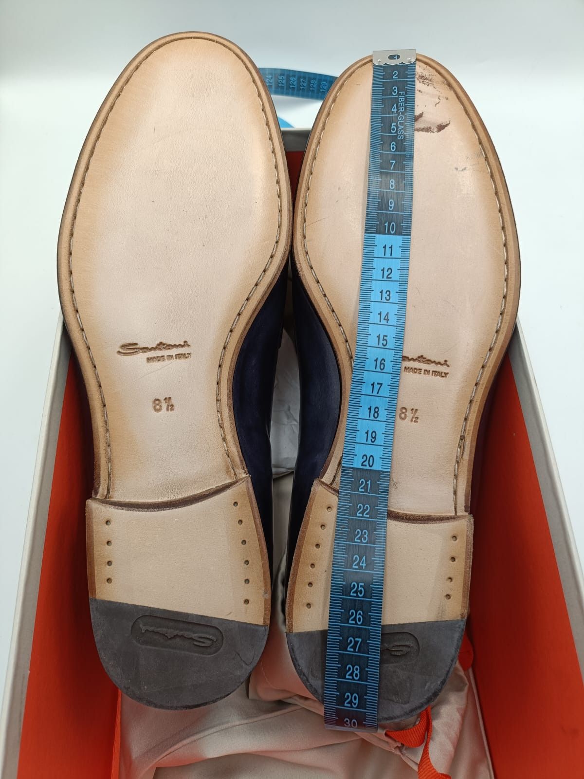 Santoni Santoni Blue Suede & Leather Loafers Size US 9.5 / EU 42-43 - 8 Thumbnail