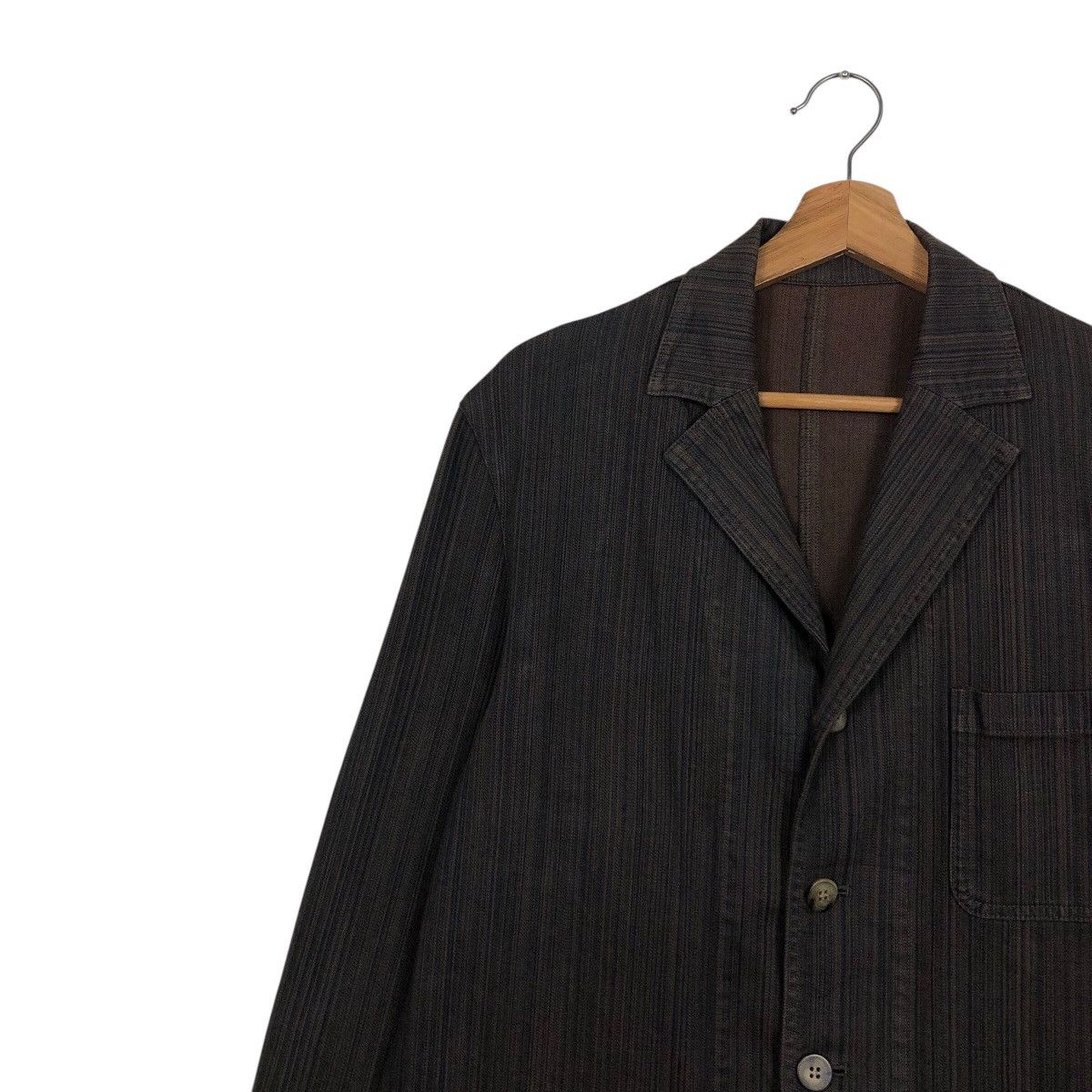 Issey Miyake 📌Vintage Hickory Chore Work Jacket Navy Blue Japan Made Size US M / EU 48-50 / 2 - 8 Thumbnail