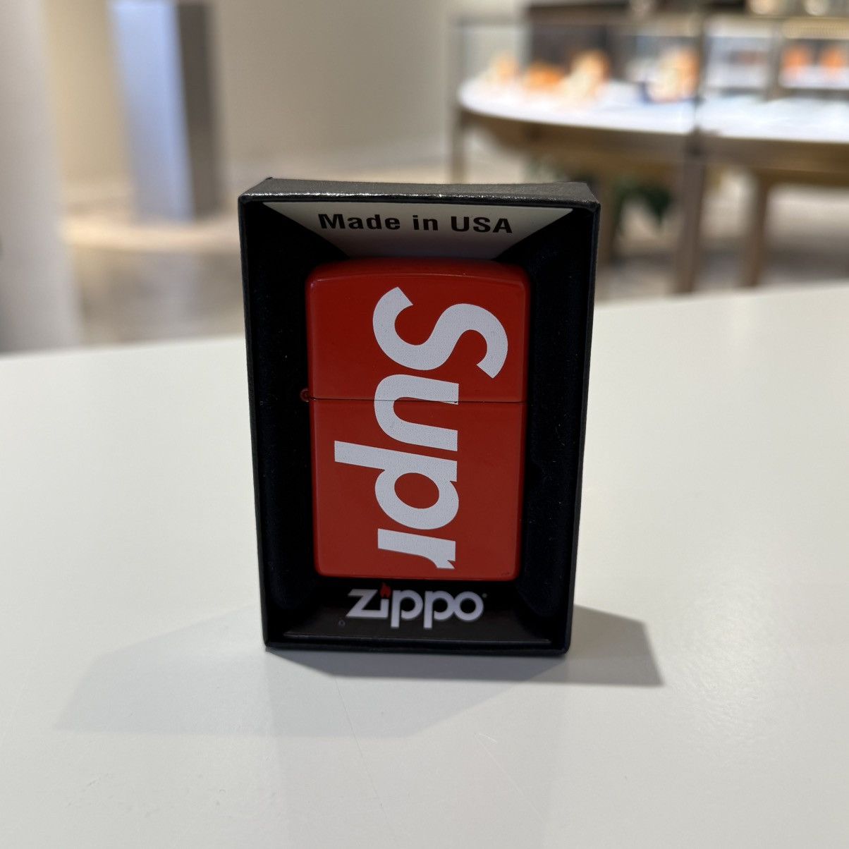 Supreme Supreme Swarovski Zippo Red | Grailed