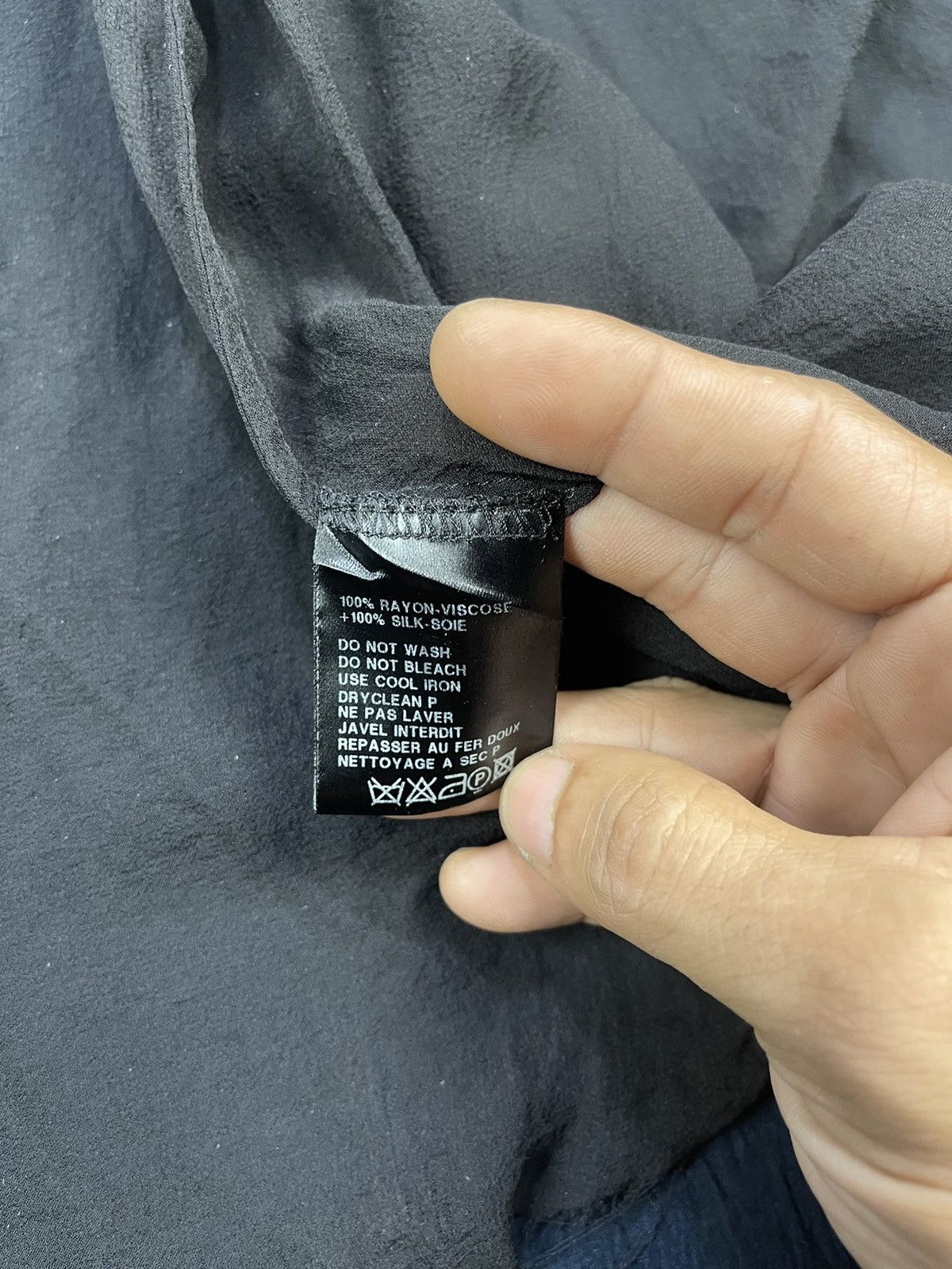 Haider Ackermann Haider Ackermann Dark Blue Rayon Silk Wrap Dress Size XS / US 0-2 / IT 36-38 - 18 Thumbnail