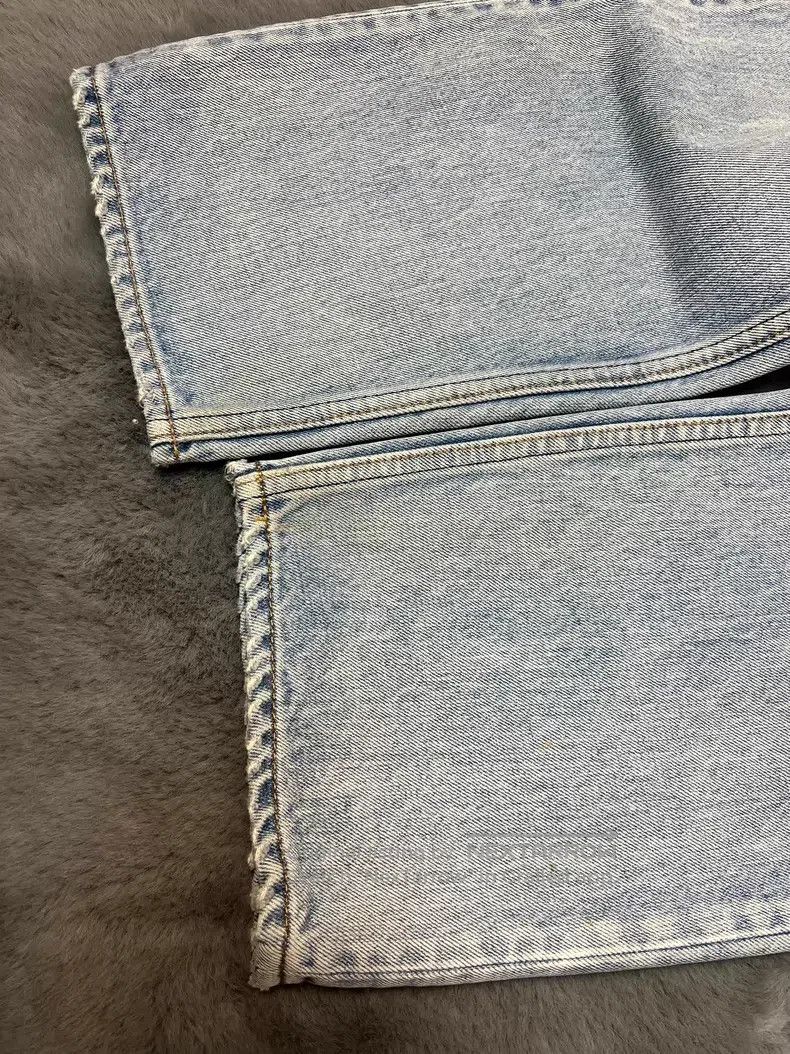 Celine Celine Light Blue Straight Leg Wide-Leg Jeans Size 29 i Size US 29 - 7 Thumbnail
