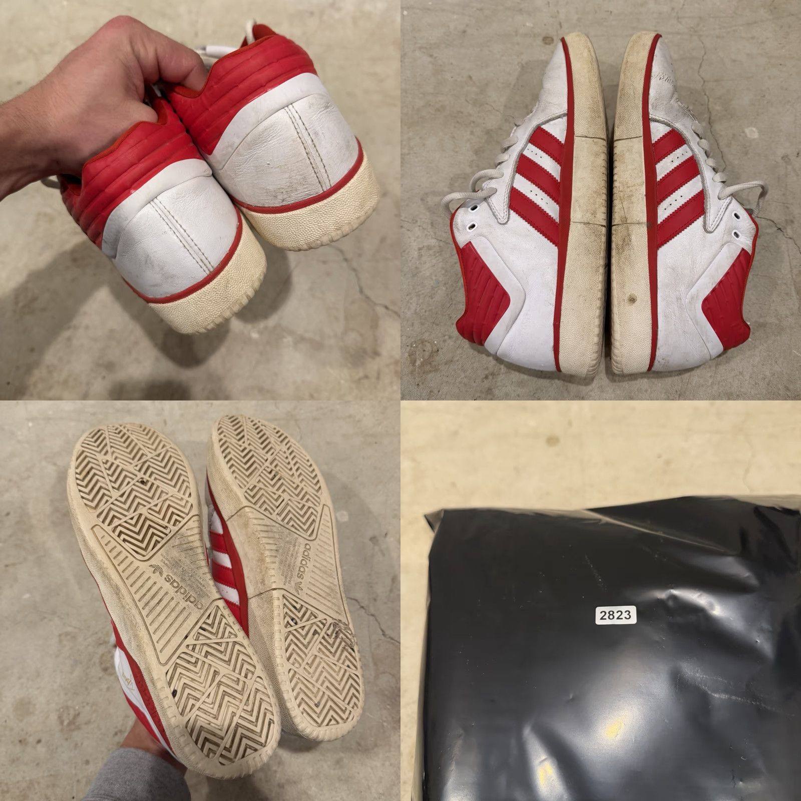 Adidas Adidas Tyshawn Jones Mid White Leather Scarlet Red 2021 Distressed Size 12 Men Sneaker Shoe Leather Skateboarding GW4897 UK11.5 EU46 2/3 US12 Size US 12 / EU 45 - 8 Thumbnail