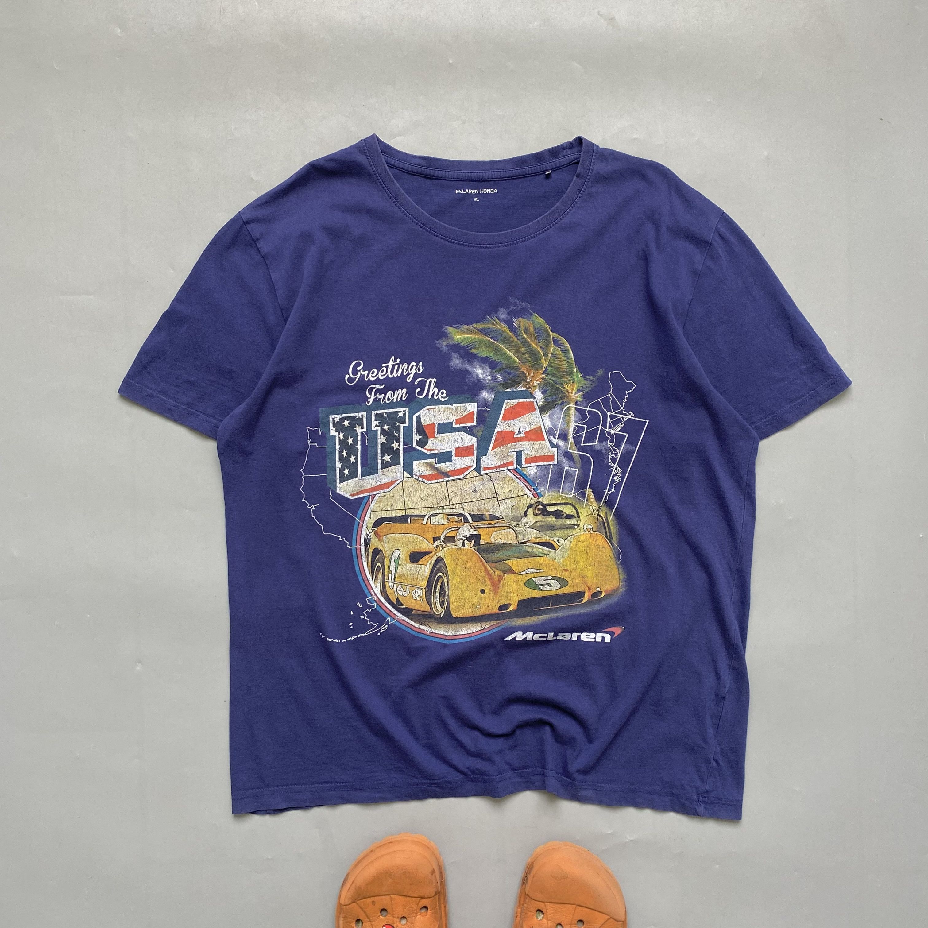 Ferrari 🏎️ USA Racing Mc Laren Honda Tee Vintage Style F1 Marlboro Size US XL / EU 56 / 4 - 1 Thumbnail