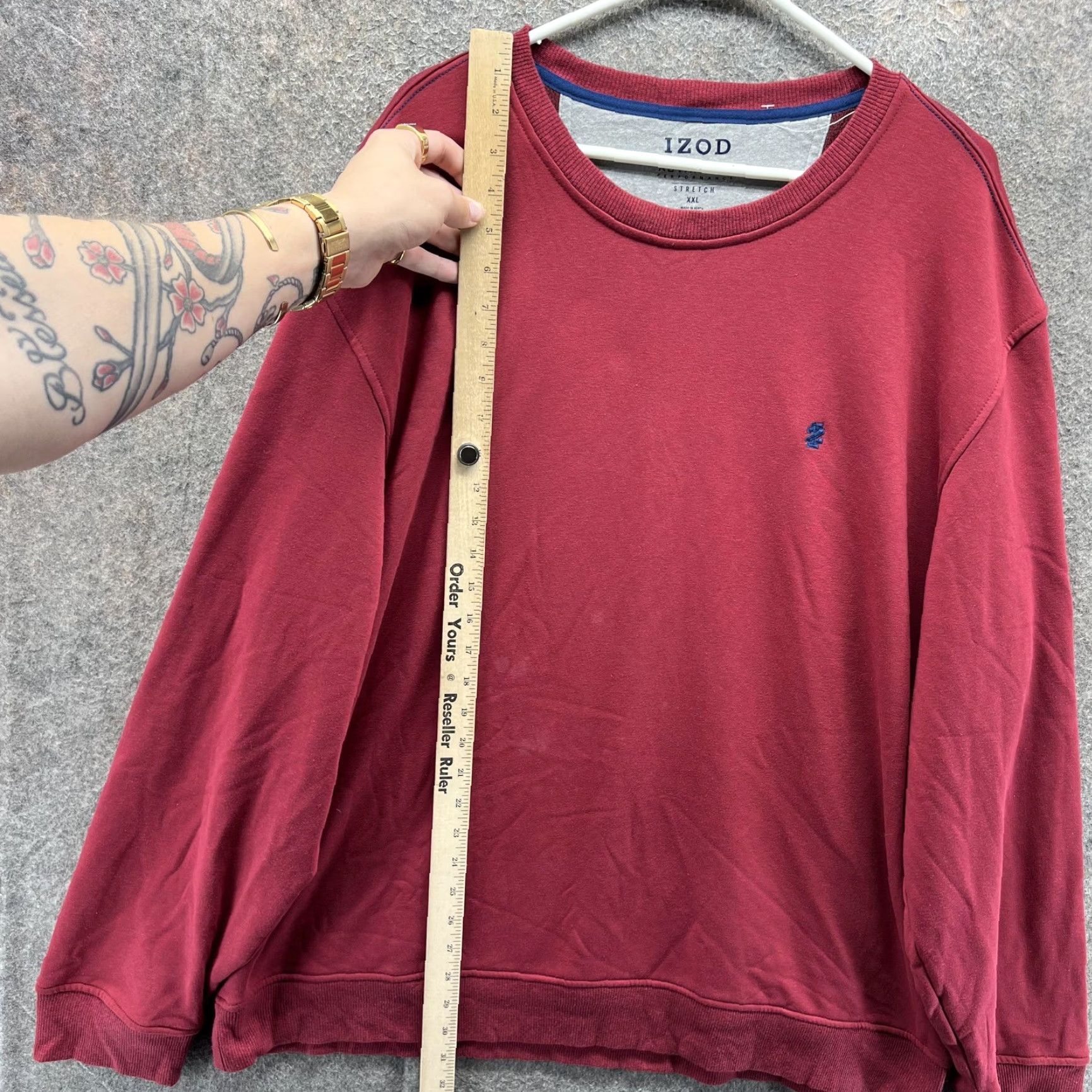 Izod IZOD Sweatshirt Mens 2XL Red Advantage Performance Stretch Crewneck Pullover Size US XXL / EU 58 / 5 - 5 Thumbnail