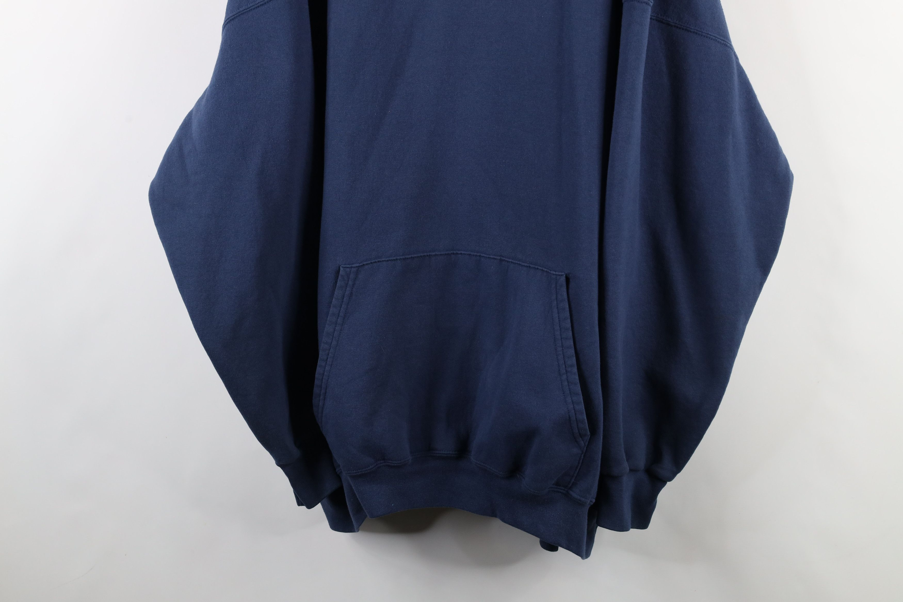 Vintage Vintage 90s Streetwear Heavyweight Hoodie Sweatshirt Blue Size US XXL / EU 58 / 5 - 3 Thumbnail