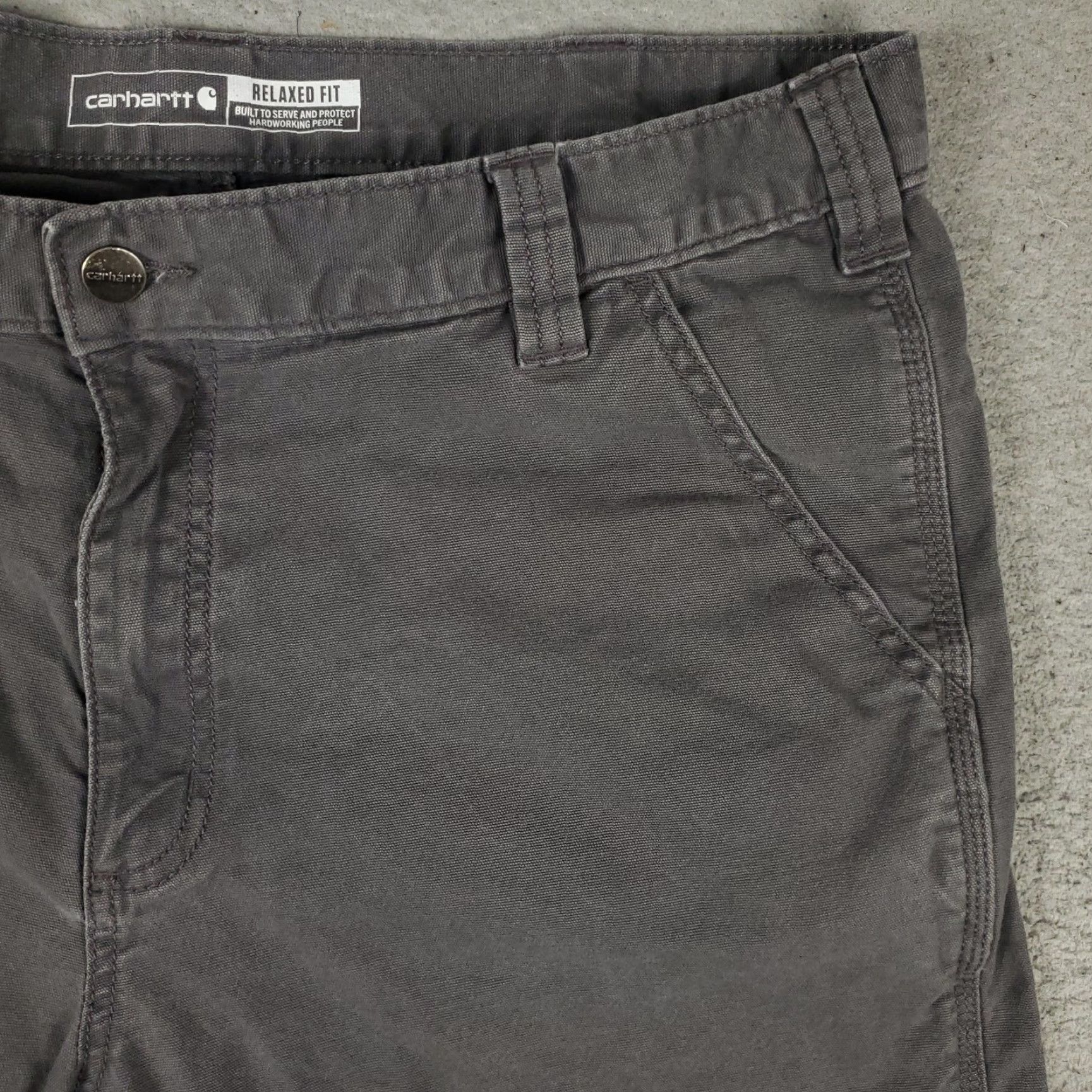 Carhartt Carhartt Shorts Mens Size 38 Gray Relaxed Fit Carpenter Work Shorts Bermuda 5-Pocket Design Cotton Canvas Casual Workwear Mens Gray Short Size US 38 / EU 54 - 3 Thumbnail