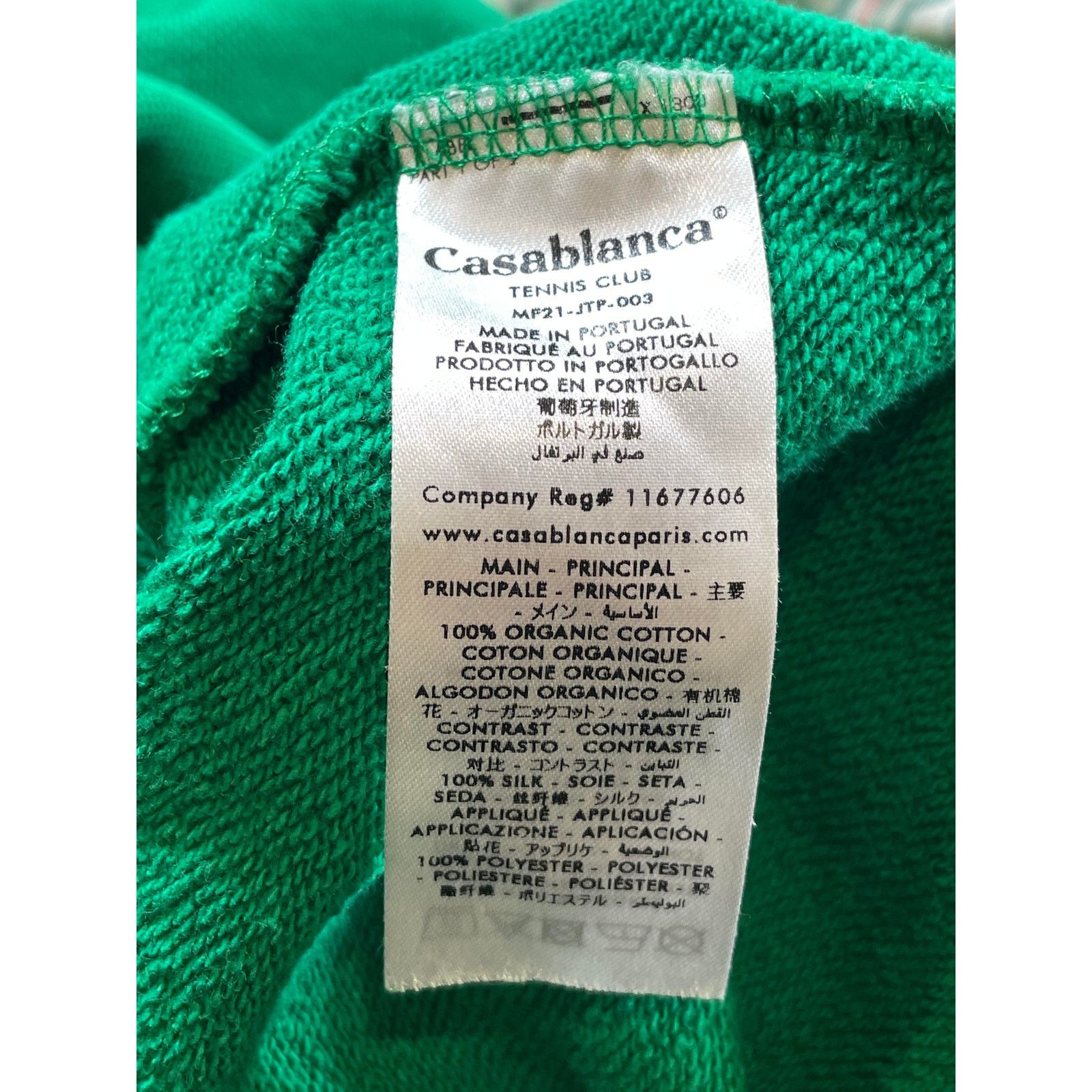 Casablanca Casablanca Silk Scarf Logo Green Hoodie Size US L / EU 52-54 / 3 - 6 Thumbnail