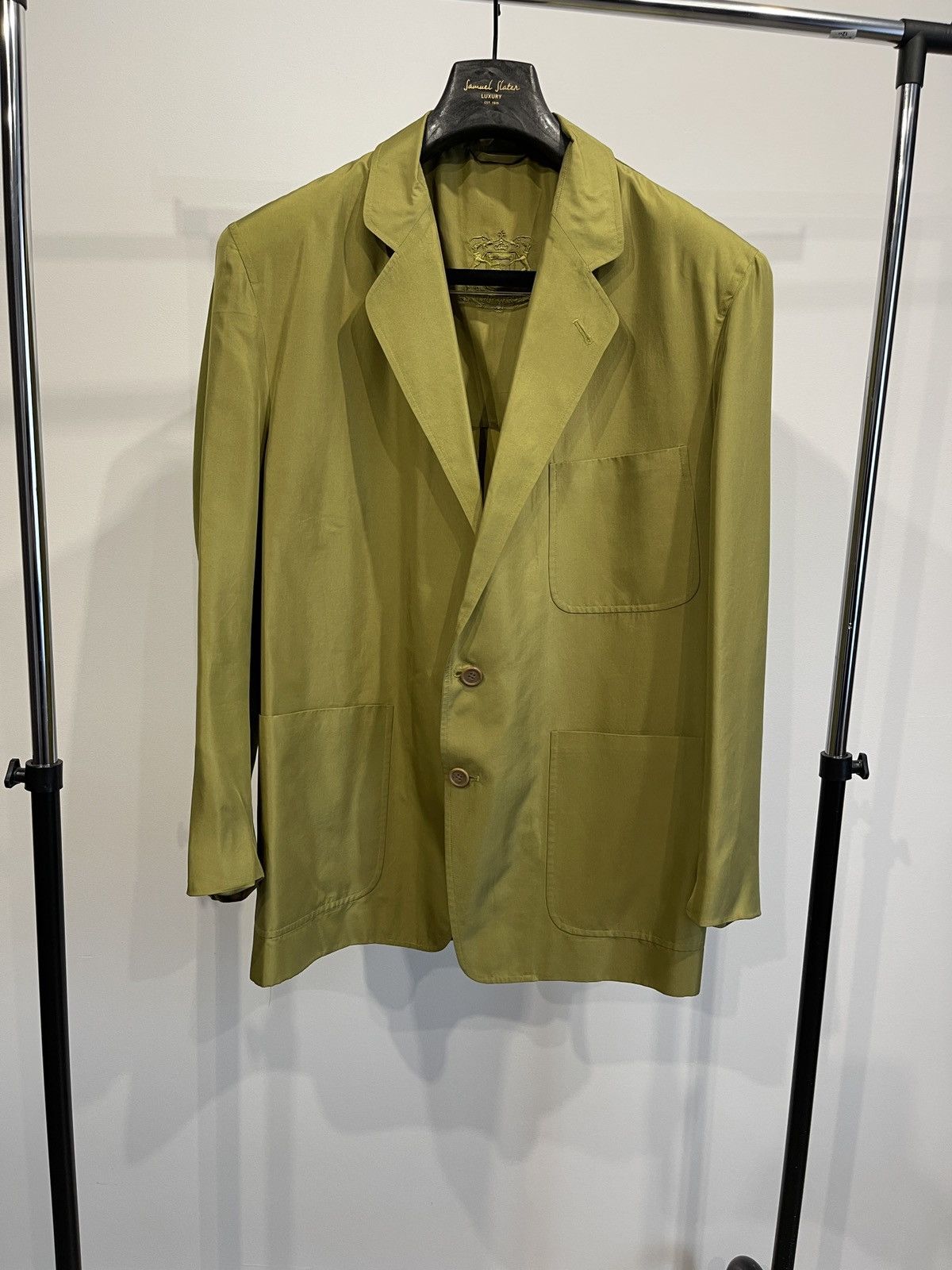 Trussardi 🔥Vintage trussardi silk blazer classic jacket sport coat Size 44R - 2 Thumbnail