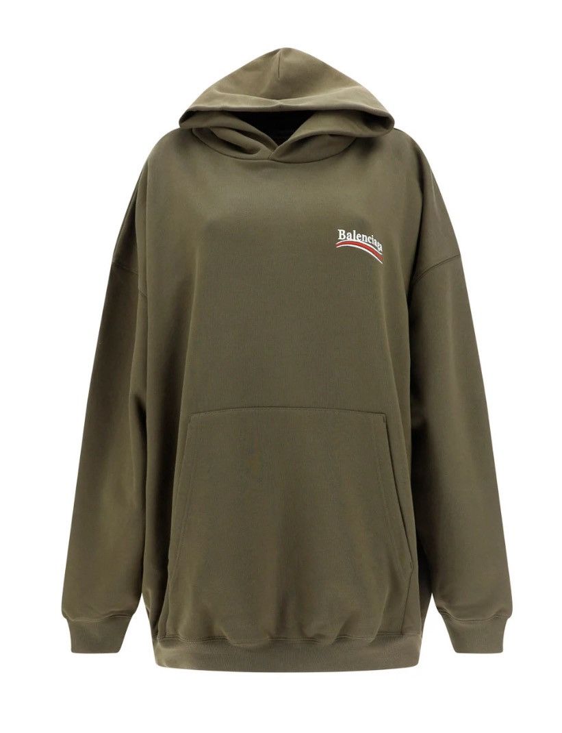 Balenciaga Balenciaga Logo Embroidered Oversized Hoodie Size US M / EU 48-50 / 2 - 1 Thumbnail