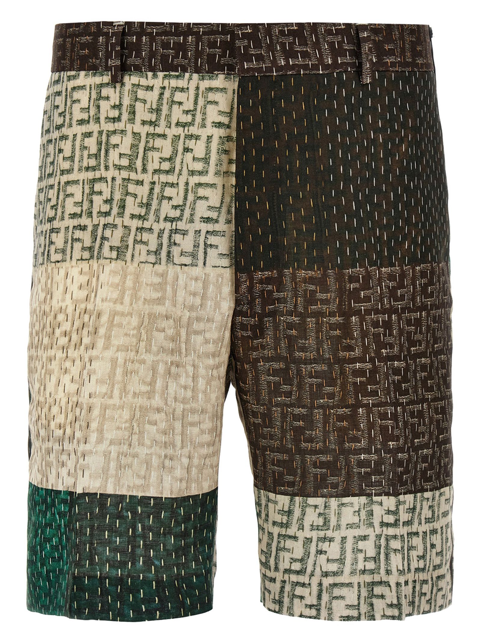 Fendi Patchwork Bermuda Shorts Size US 30 / EU 46 - 1 Thumbnail