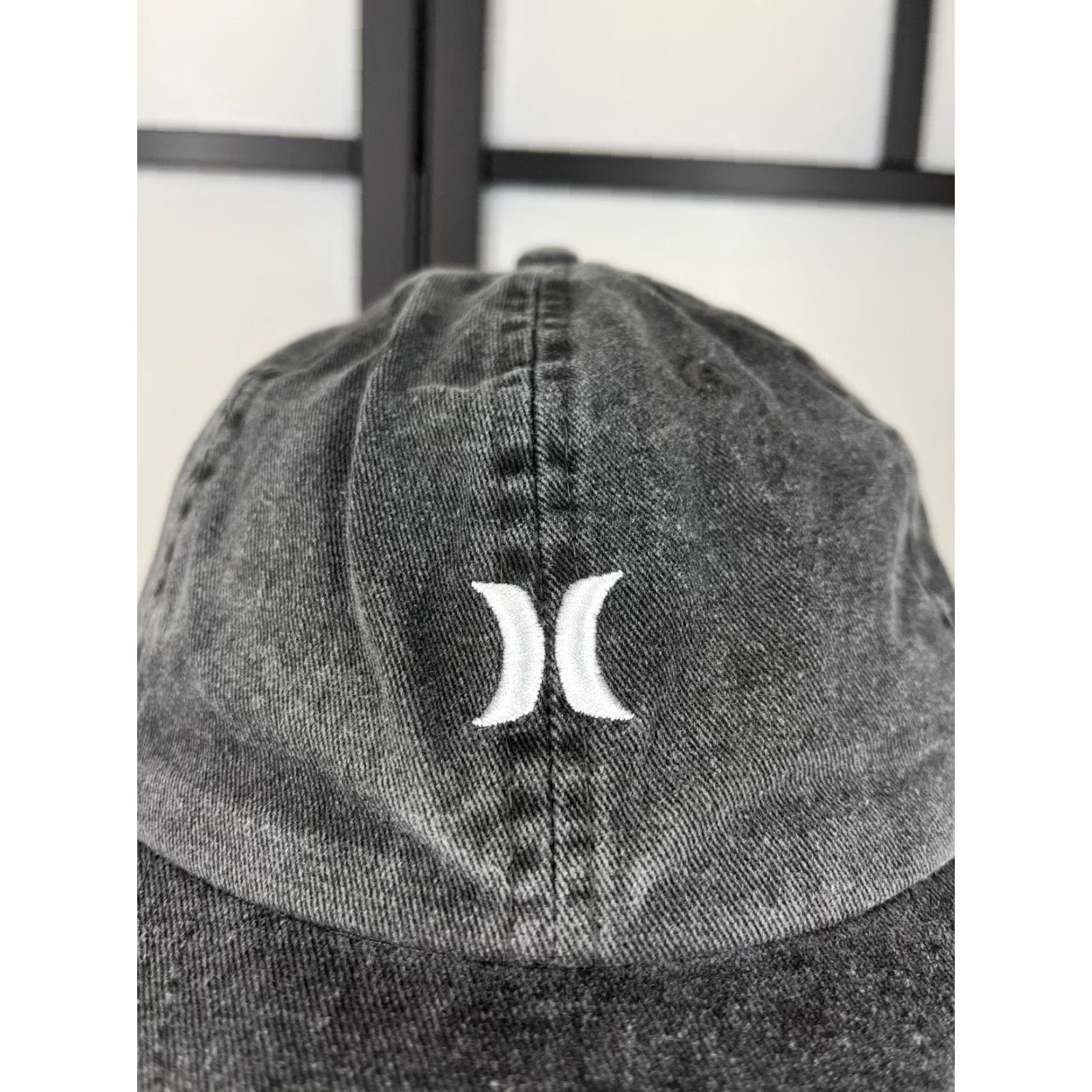 Hurley Hurley Hat Cap Snap Back Adult One Size Gray Denim Look 100% Cotton Skate Twill Size ONE SIZE - 2 Thumbnail