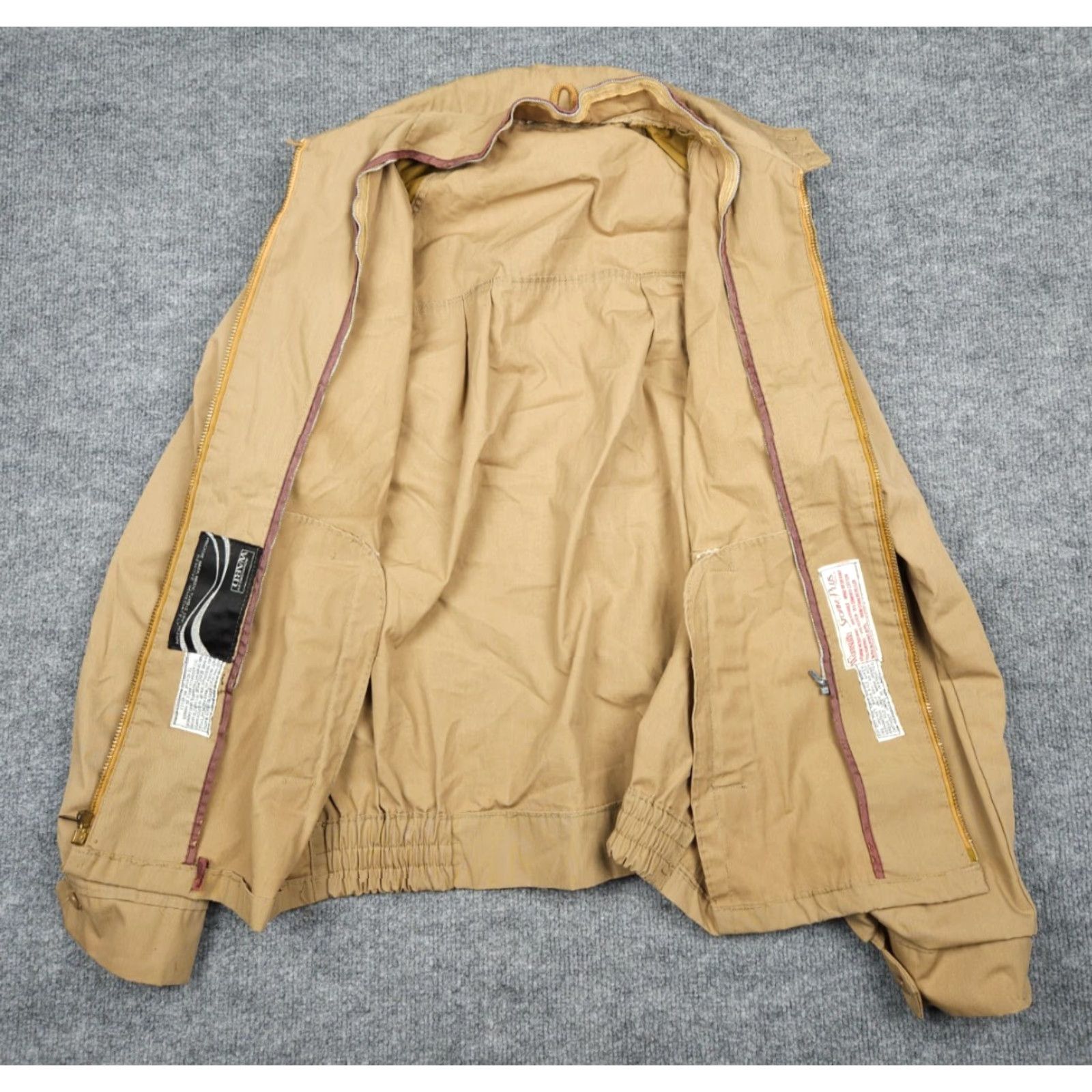 Vintage VINTAGE Montgomery Ward Poplin Jacket Men's Small Beige Zip Bomber USA Size US M / EU 48-50 / 2 - 5 Thumbnail