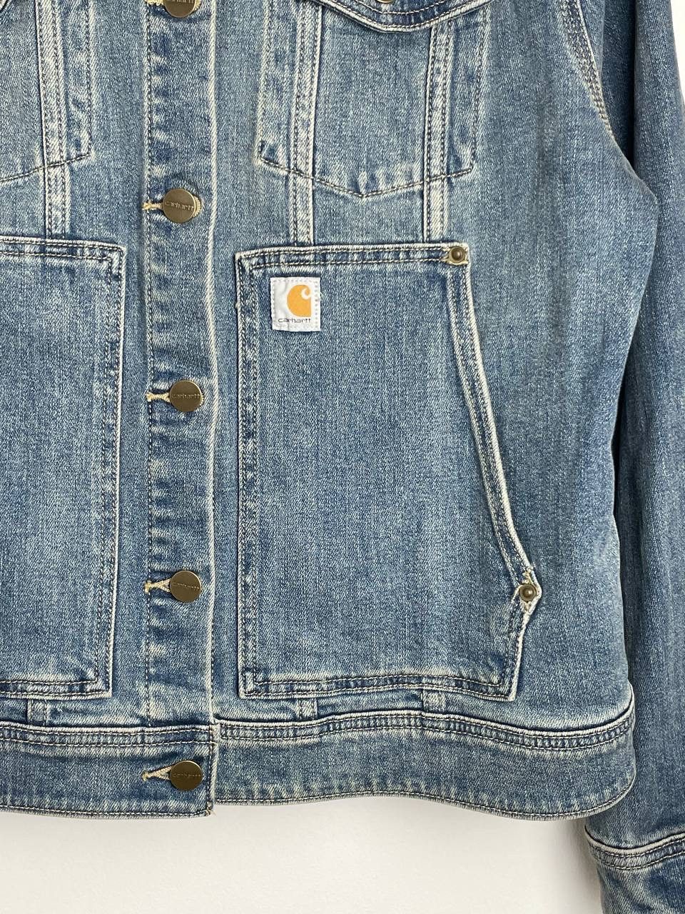 Carhartt × Vintage Carhartt Vintage Jeans Jacket Small Center Logo Y2K Size L / US 10 / IT 46 - 4 Thumbnail