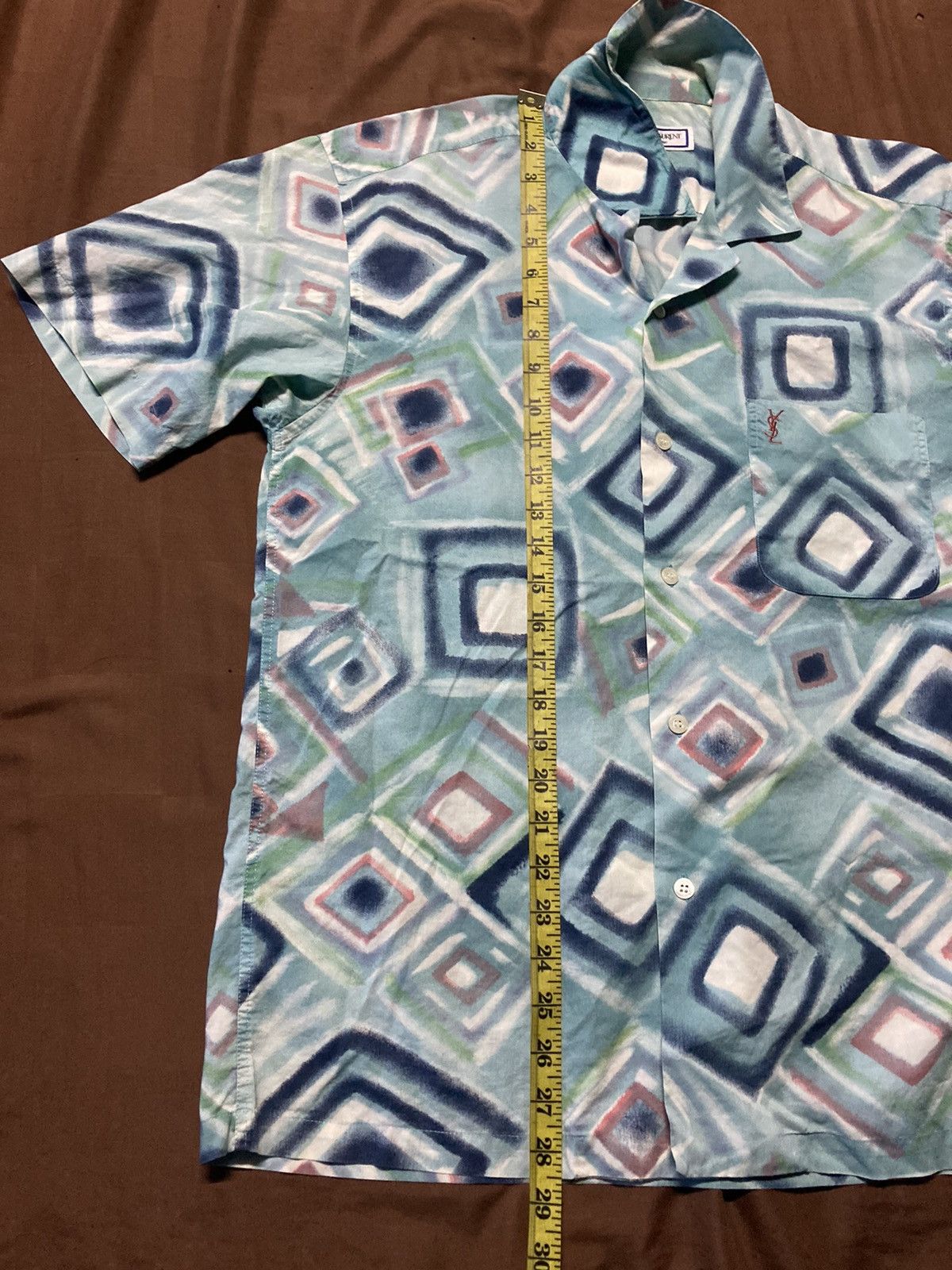 Yves Saint Laurent Vintage YSL Pour Homme Open Collar Shirt Size US M / EU 48-50 / 2 - 9 Thumbnail