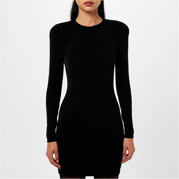 Balenciaga o1g2r1mq0924 Mini Dress in Black Size M / US 6-8 / IT 42-44 - 3 Thumbnail