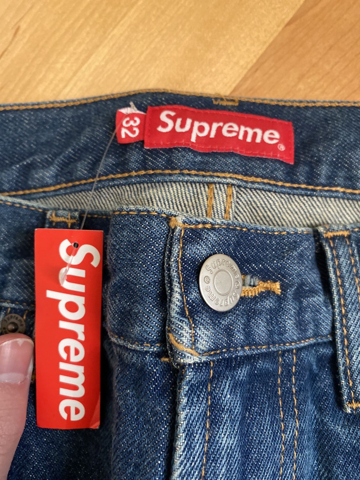 Supreme Supreme Shibori Loose Fit Jean Rigid Indigo Size US 32 / EU 48 - 3 Thumbnail