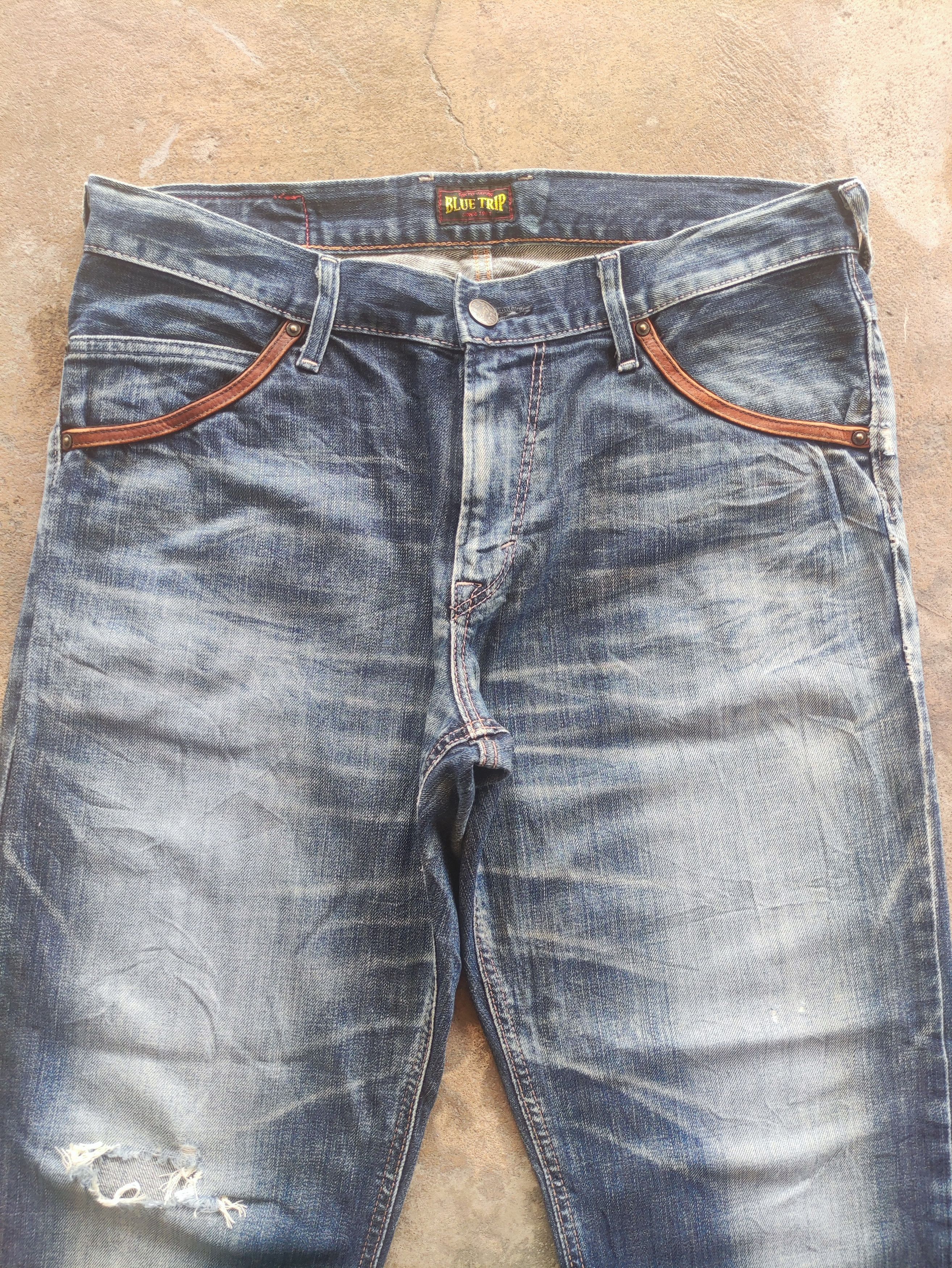 Edwin × Jean W37 Vintage Edwin Made In Japan Distressed Denim Faded Pants Size US 37 - 3 Thumbnail