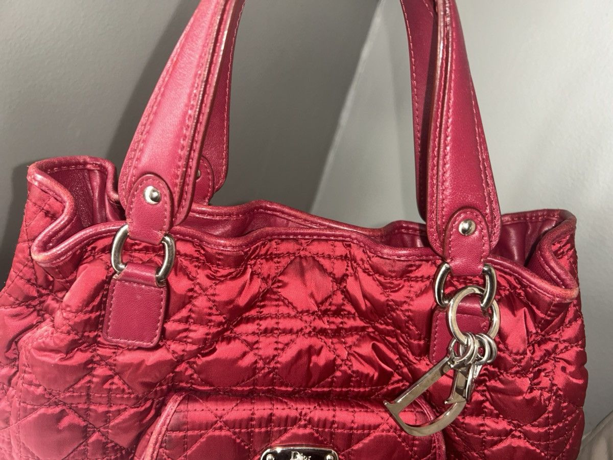 Dior Christian Dior Red Nylon Cannage Charming Lock Bag w/ COA Size ONE SIZE - 15 Thumbnail