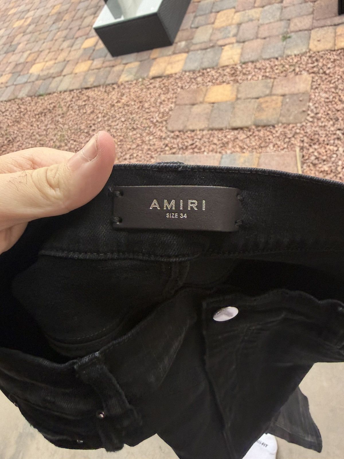 Amiri Amiri MX1 Camo Leather Patch Black Jeans 34 NWT Authentic Size US 34 / EU 50 - 6 Thumbnail