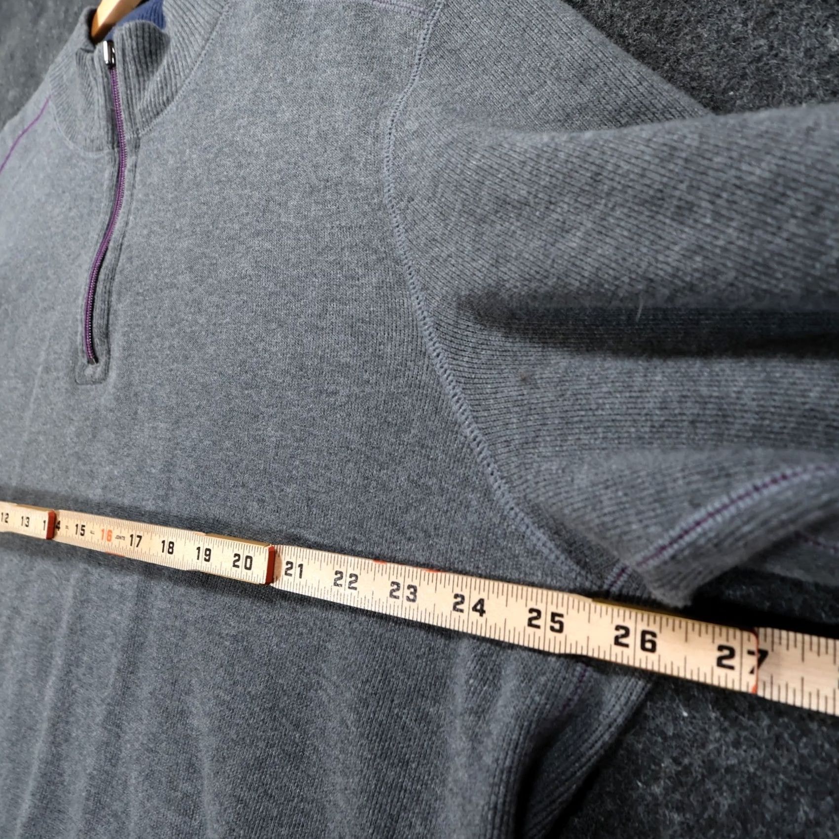 Tommy Bahama VINTAGE Tommy Bahama Quarter Zip Pullover Mens XL Gray Excellent Reversible Cotton 1745 Size US XL / EU 56 / 4 - 3 Thumbnail