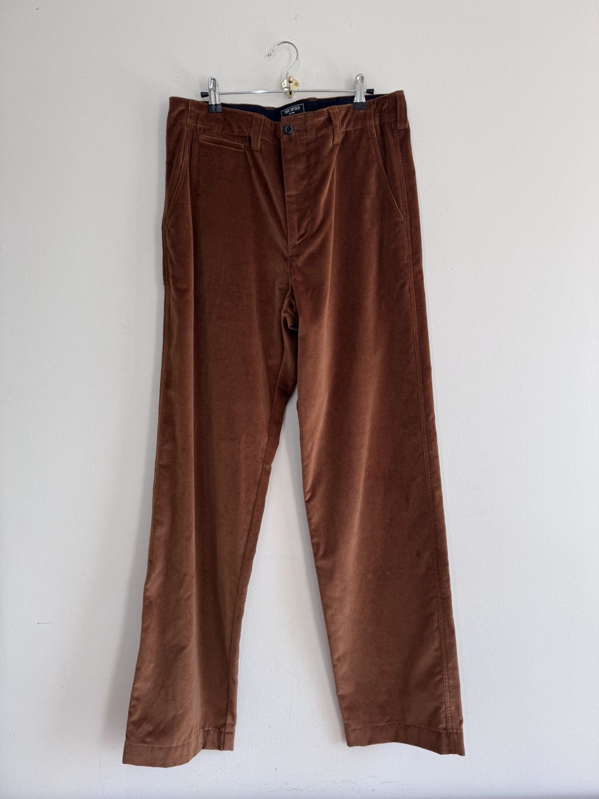 Todd Snyder Todd Snyder Caramel Velour Pants Sample Size 32x34 Size US 32 / EU 48 - 1 Thumbnail