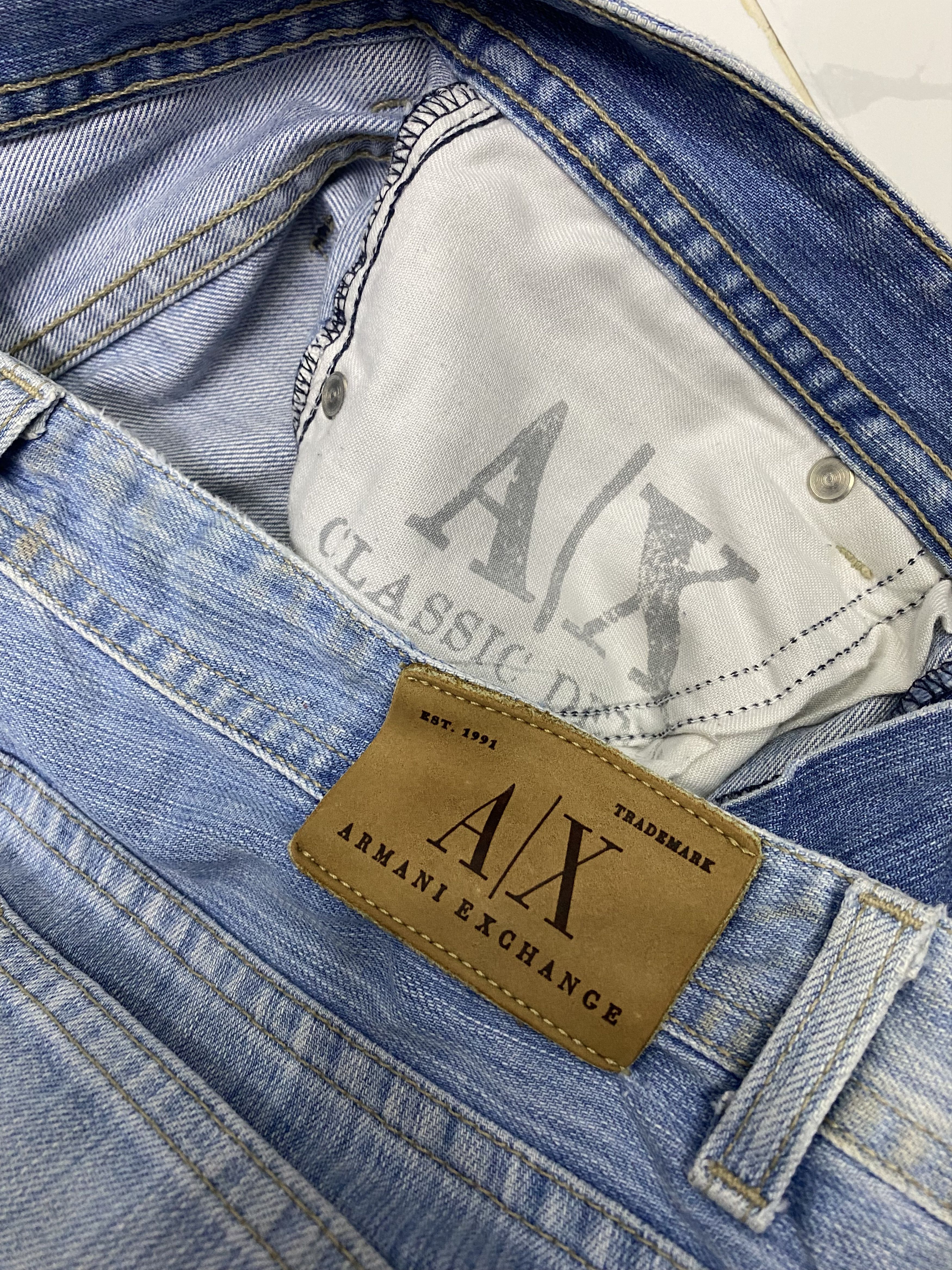 Armani Exchange Armani Exchange Bootcut Low Rise Distress Denim Jeans Size 32" / US 10 / IT 46 - 9 Thumbnail