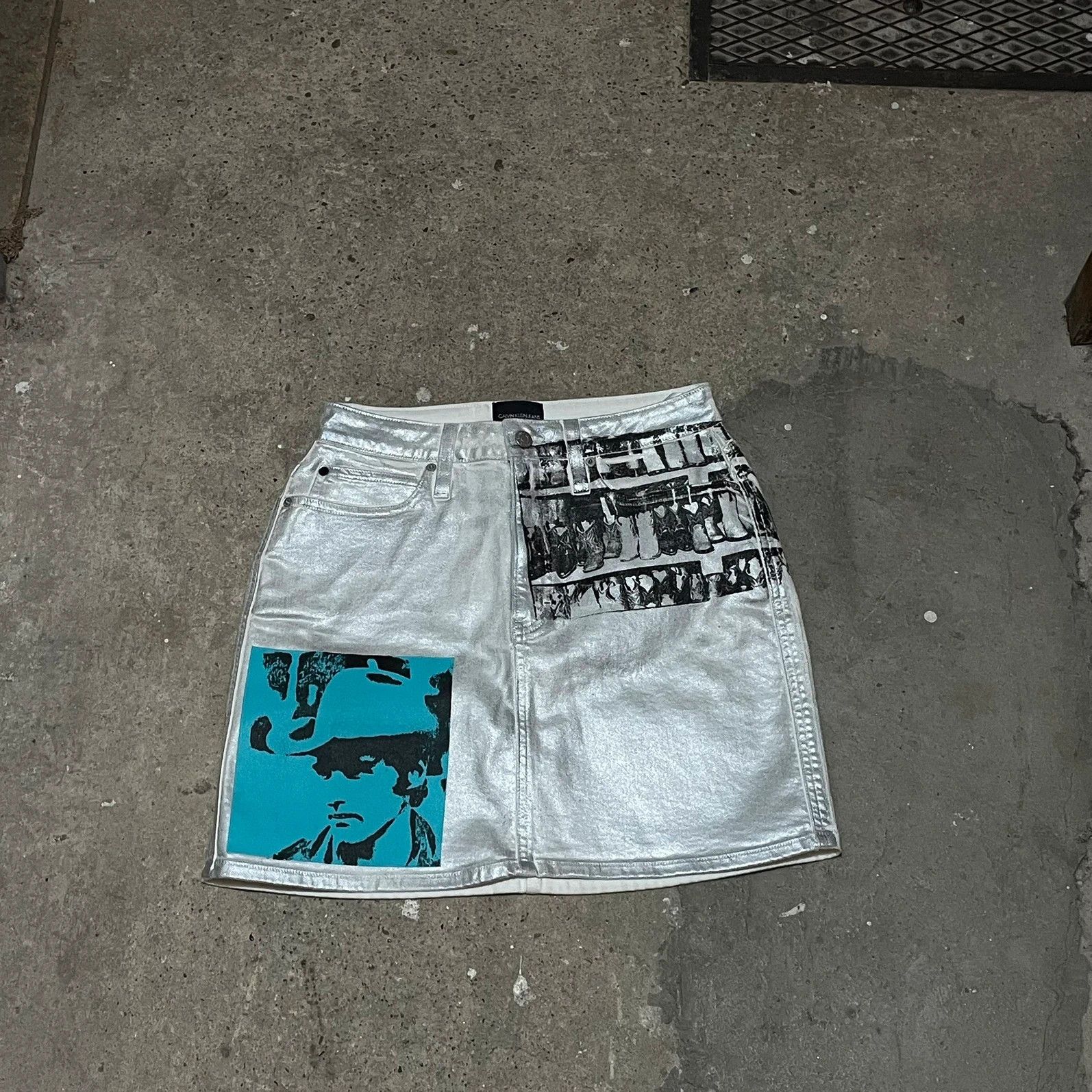 Calvin Klein Calvin klein andy warhol skirt patch work archival Size 28" / US 6 / IT 42 - 1 Thumbnail