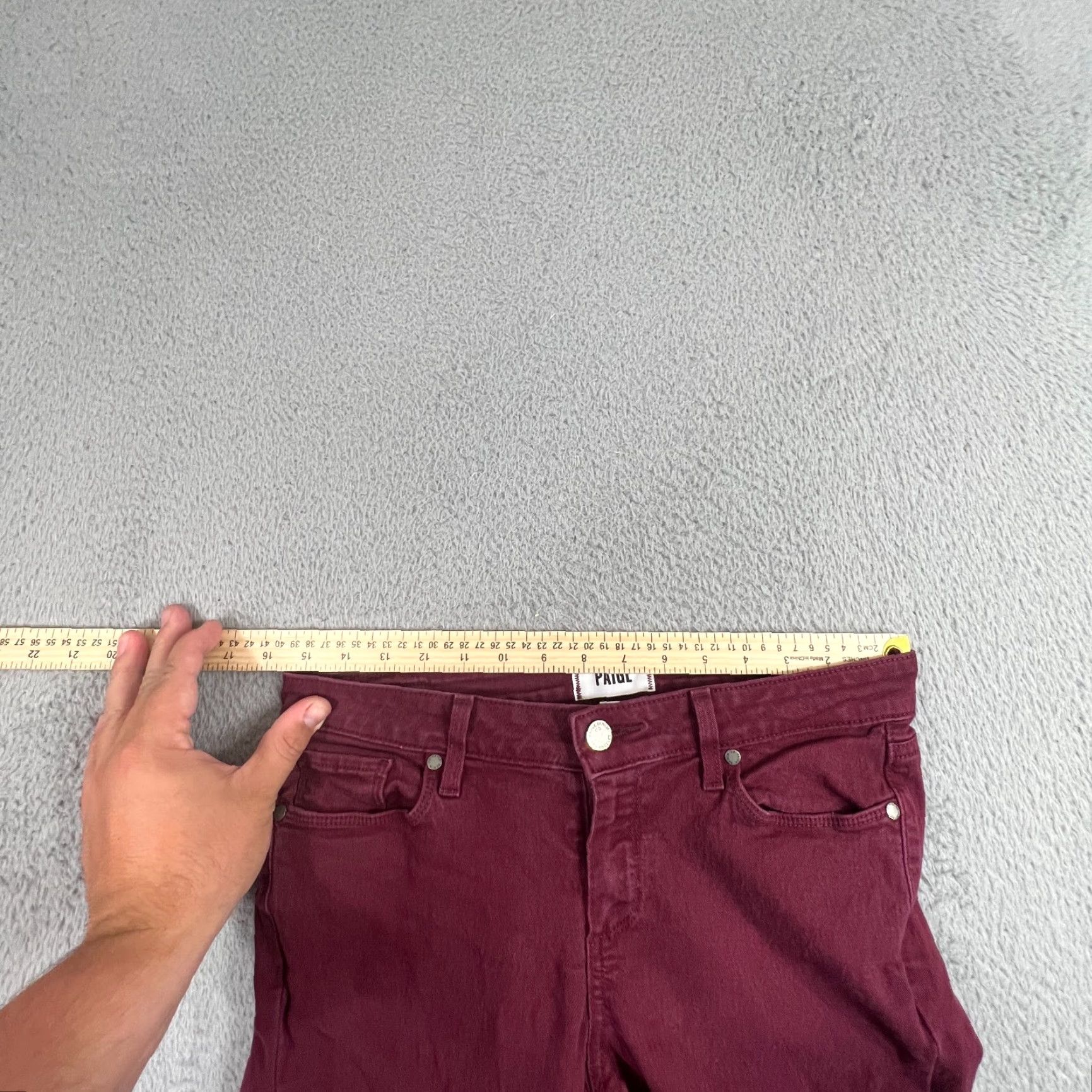 Paige VINTAGE Paige Jeans Womens 29 Verdugo Ankle Skinny Red Mid Rise Stretch Jeans Adult Regular 29 in Inseam 27 in Slim Womens Size 29" - 4 Thumbnail