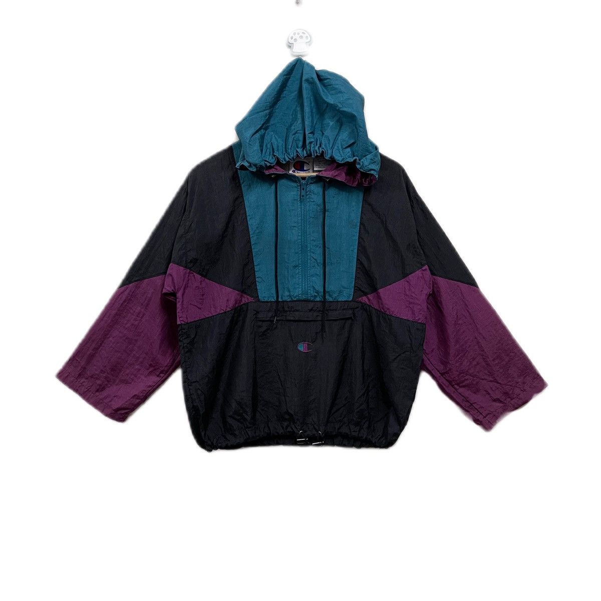 Champion Vintage 90s CHAMPION Anorak windbreaker jacket Size US S / EU 44-46 / 1 - 1 Thumbnail