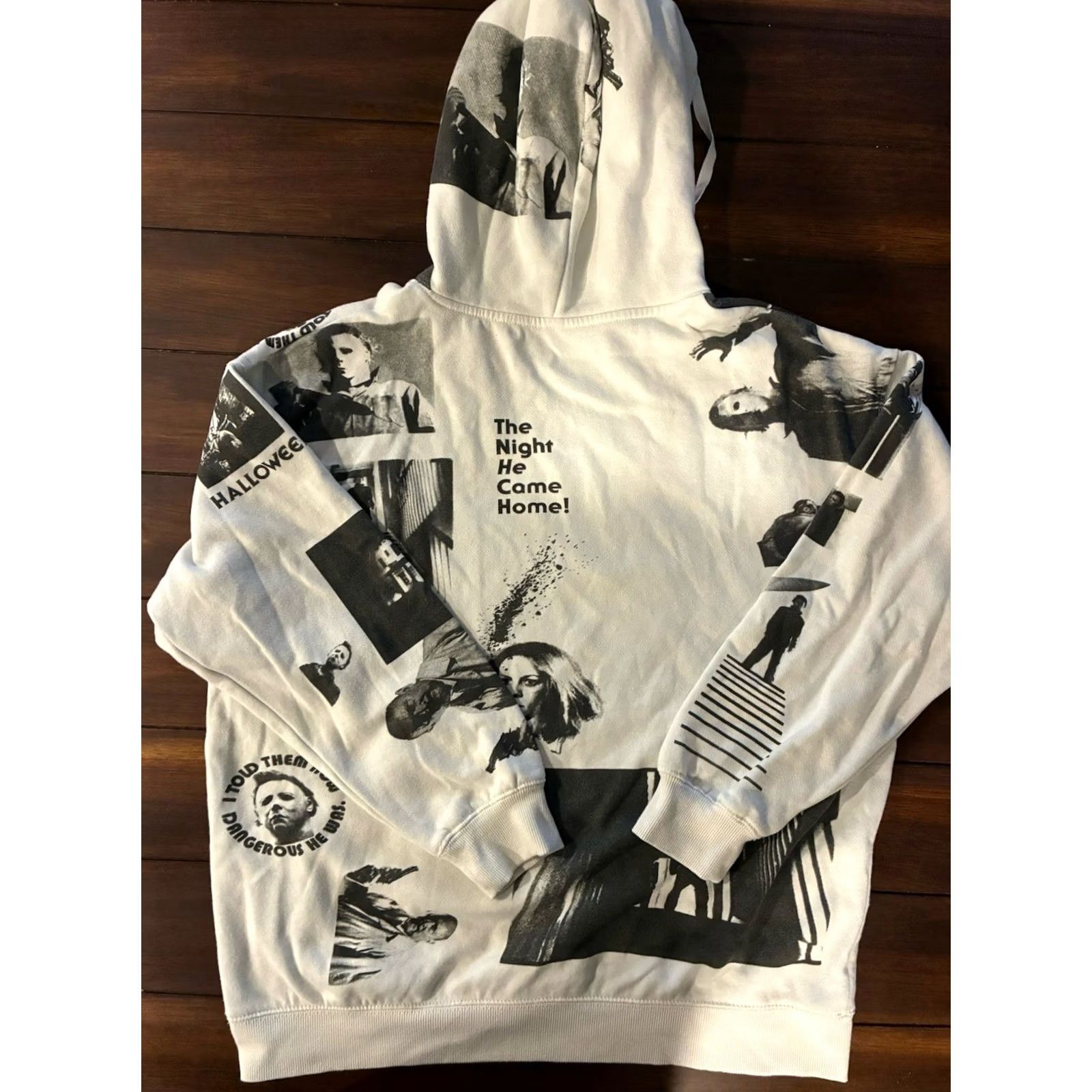 Gloverall michael myers all over print hoodie mens large L Multicolor Hooded Pullover Size US L / EU 52-54 / 3 - 6 Thumbnail