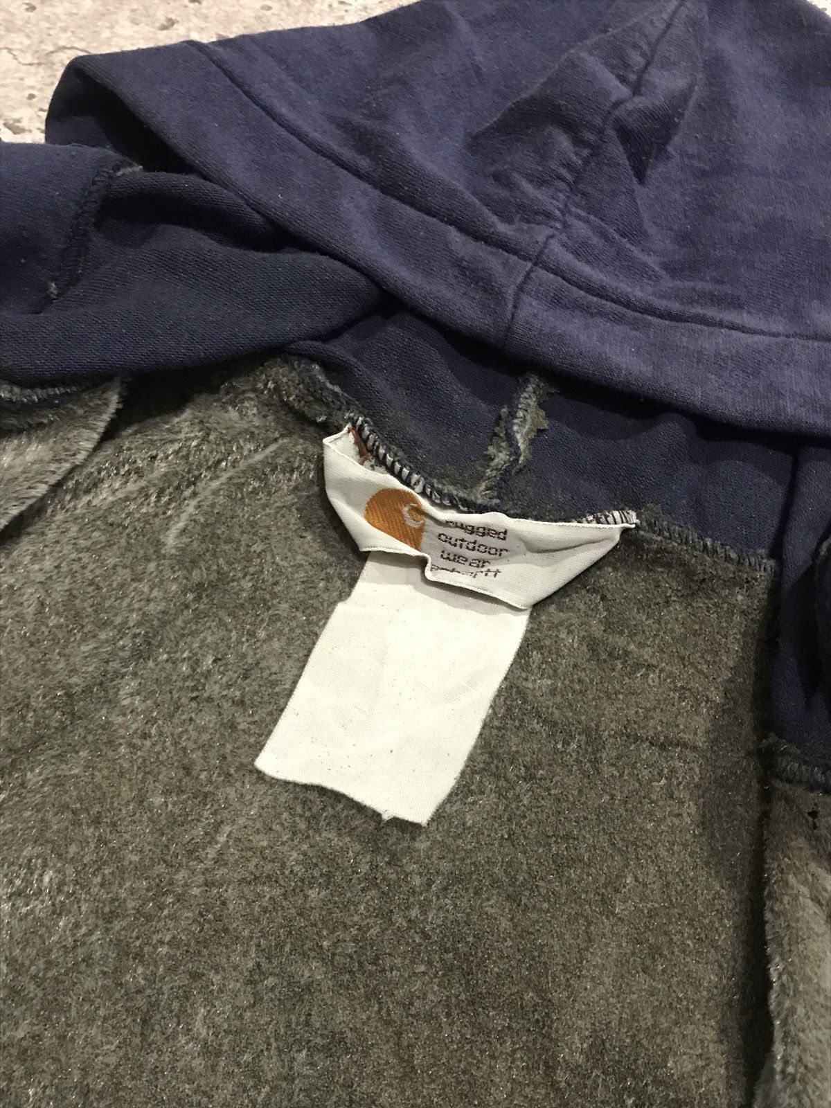 Carhartt × Vintage Vintage Zip-Hoodie Carhartt Embroiled Logo Faded Blue Size US L / EU 52-54 / 3 - 5 Thumbnail