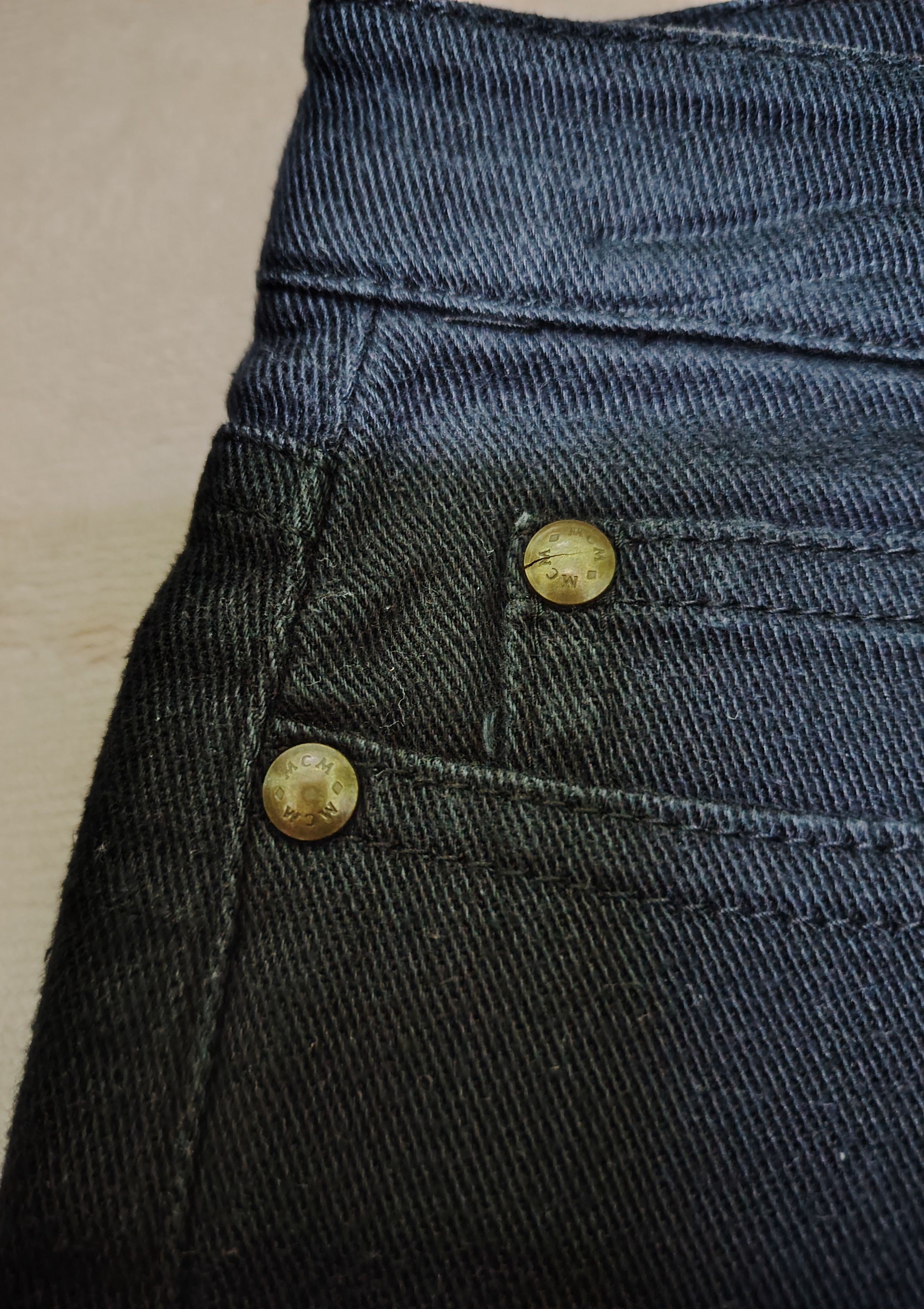 MCM × Vintage VINTAGE MCM LEGERE STRETCHABLE BLACK DENIM JEANS Size 29" - 7 Thumbnail