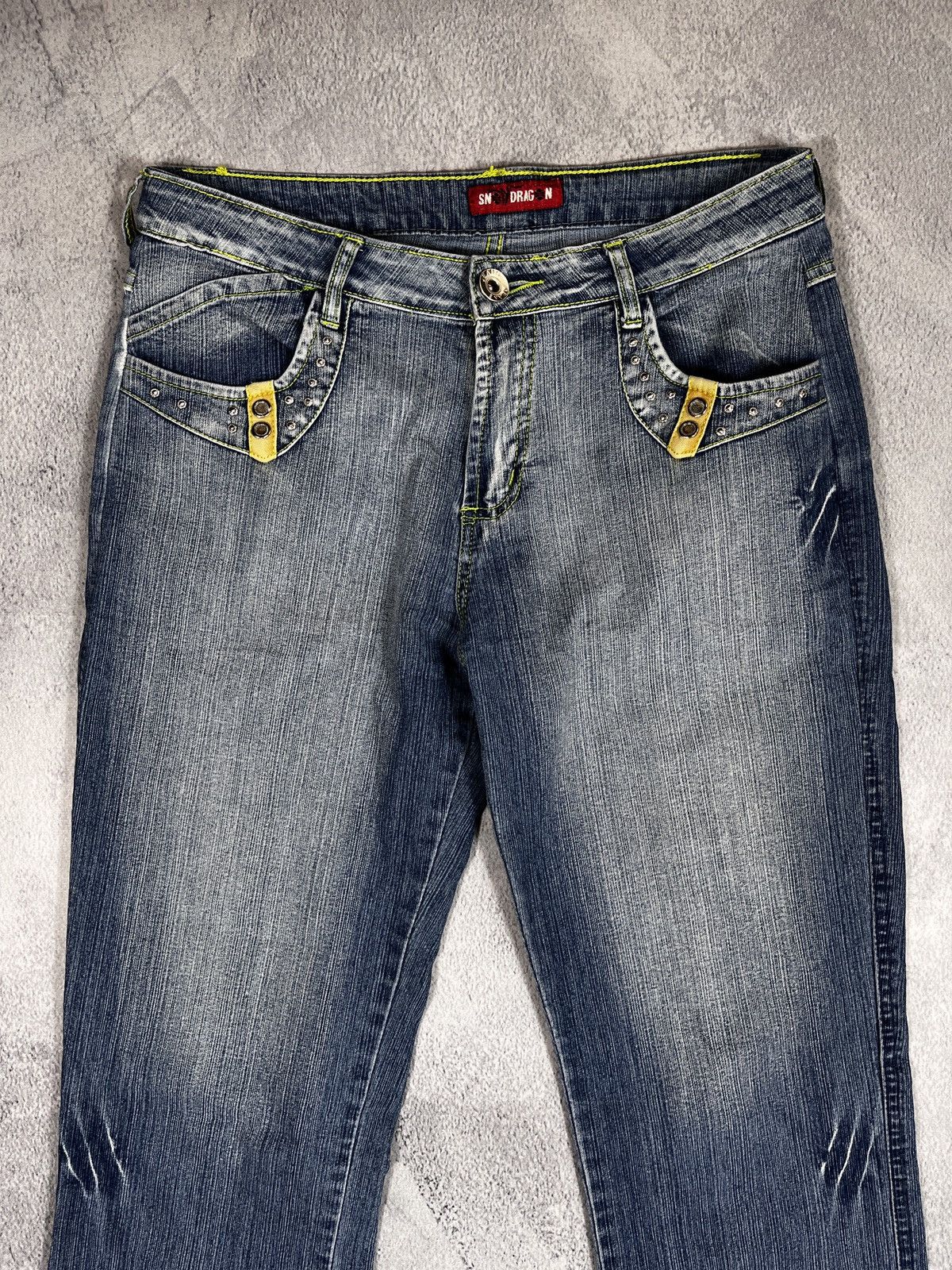 Vintage Vintage Y2K low rise Flared denim pants trousers size 28 Size 28" / US 6 / IT 42 - 2 Thumbnail