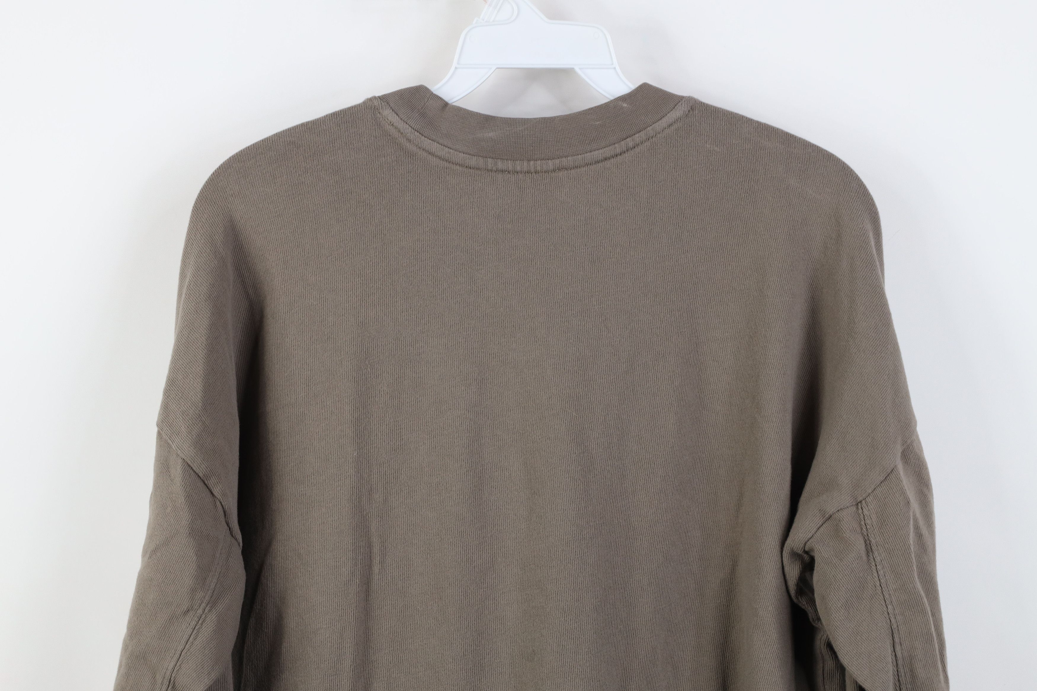 Vintage AYR All Year Round Ribbed Knit Long Sleeve T-Shirt Beige Size US S / EU 44-46 / 1 - 12 Thumbnail