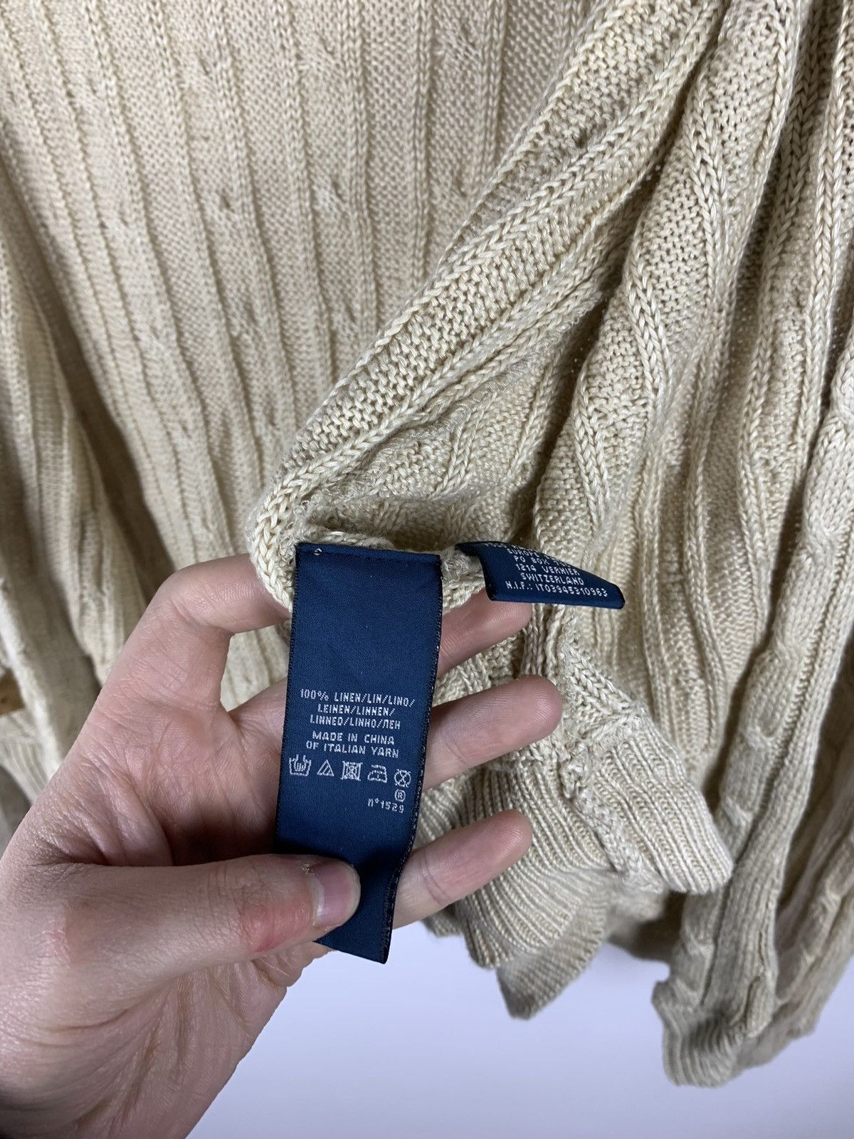 Ralph Lauren New with tags Ralph Lauren Cable Knit Linen Cardigan Belted Size L / US 10 / IT 46 - 13 Thumbnail