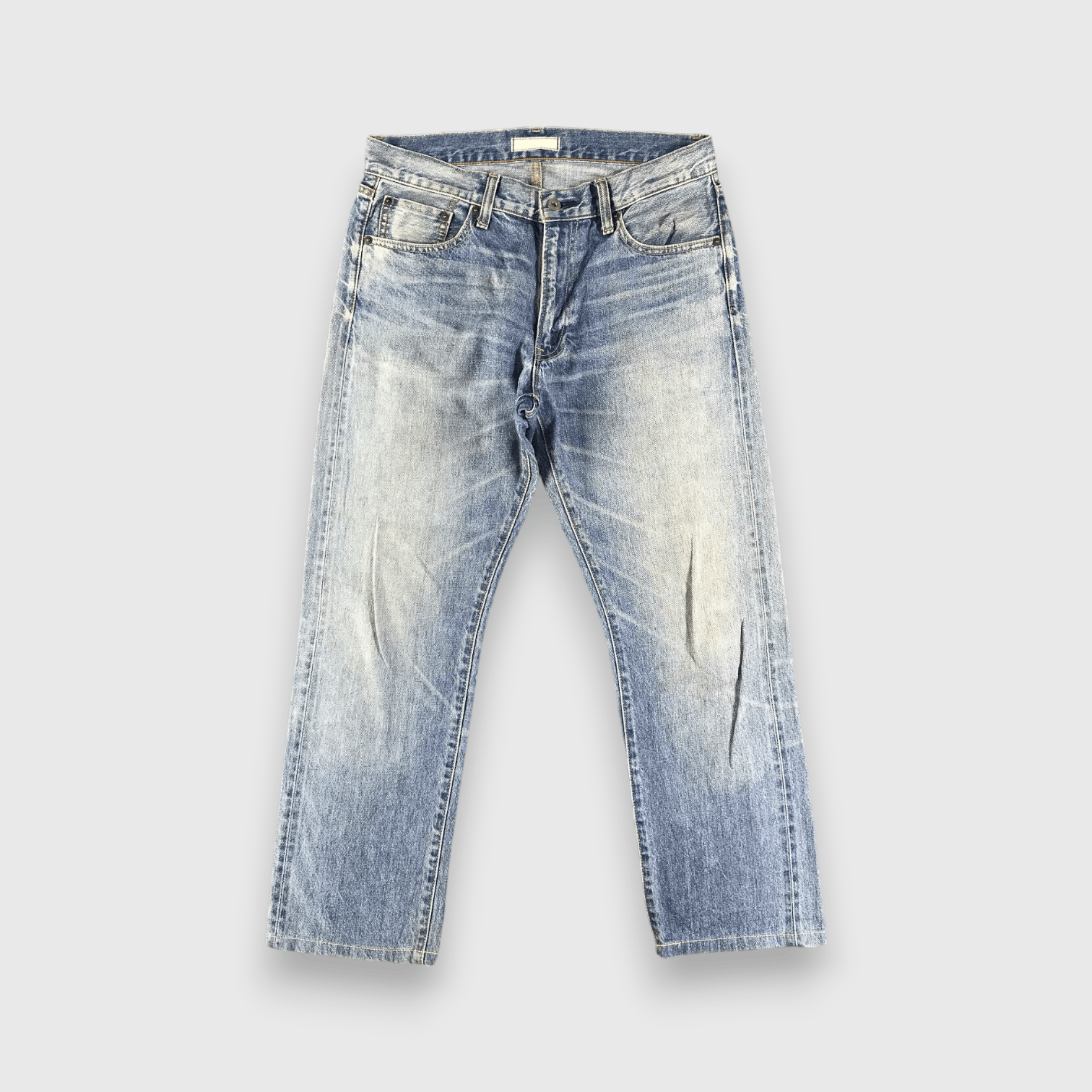 Uniqlo Light Wash Uniqlo Redline Jeans-J2941 Size US 33 - 1 Thumbnail