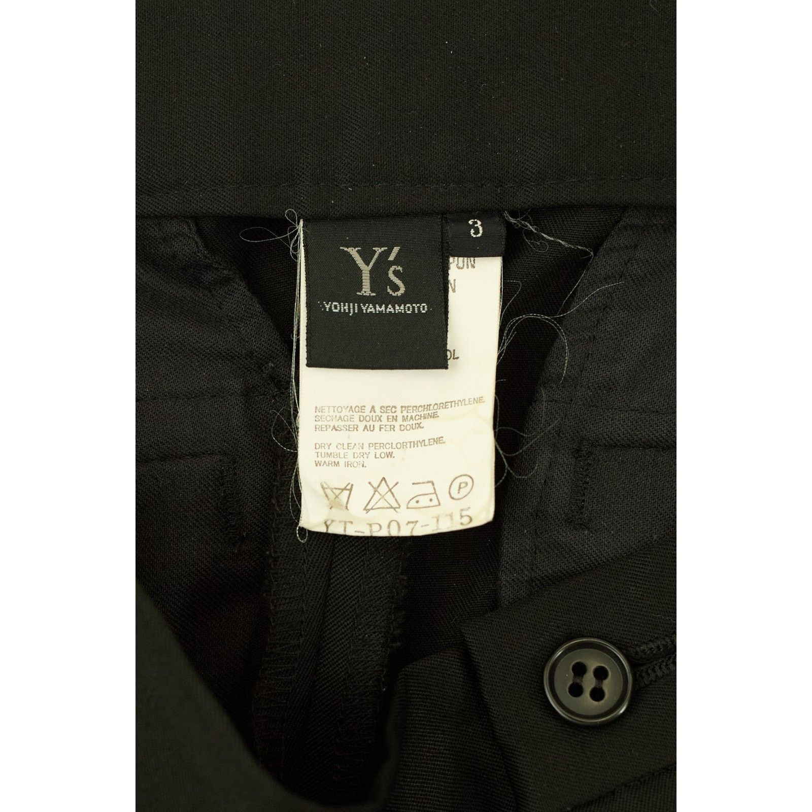 Yohji Yamamoto Black Wool Pants Size 28" / US 6 / IT 42 - 3 Thumbnail