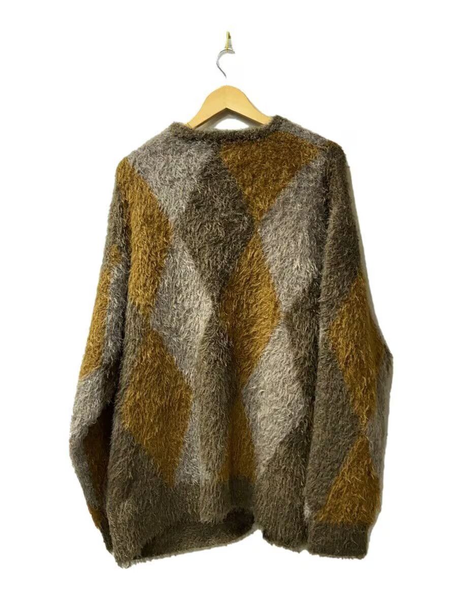 Number (N)ine Argyle Fluffy Knit Sweater Size US XL / EU 56 / 4 - 2 Thumbnail