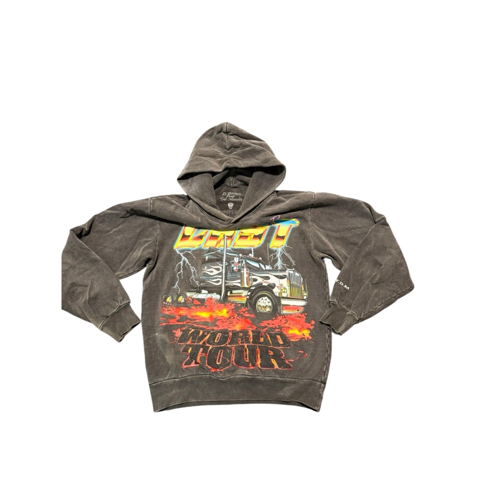 Vintage VINTAGE Bad Bunny El Último Tour Del Mundo 2022 Hoodie Trucker Graphic Size S Black Unisex Adults Cotton Pullover Graphic Print Skull Mens Size US S / EU 44-46 / 1 - 6 Thumbnail