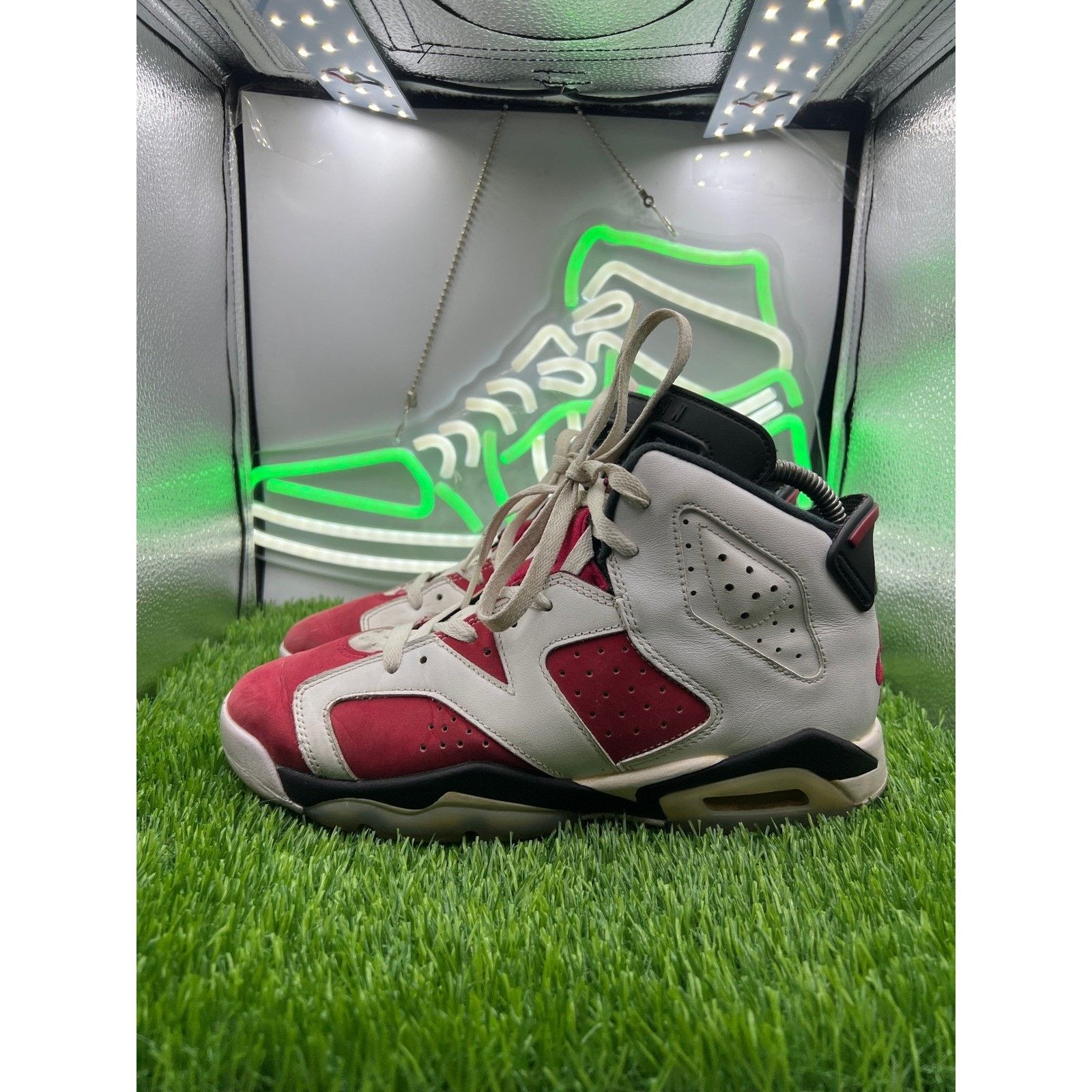 Jordan Brand × Nike Nike Air Jordan 6 Retro Carmine Red White Shoes Size 6.5Y W8 Size US 6.5 / EU 39-40 - 1 Thumbnail