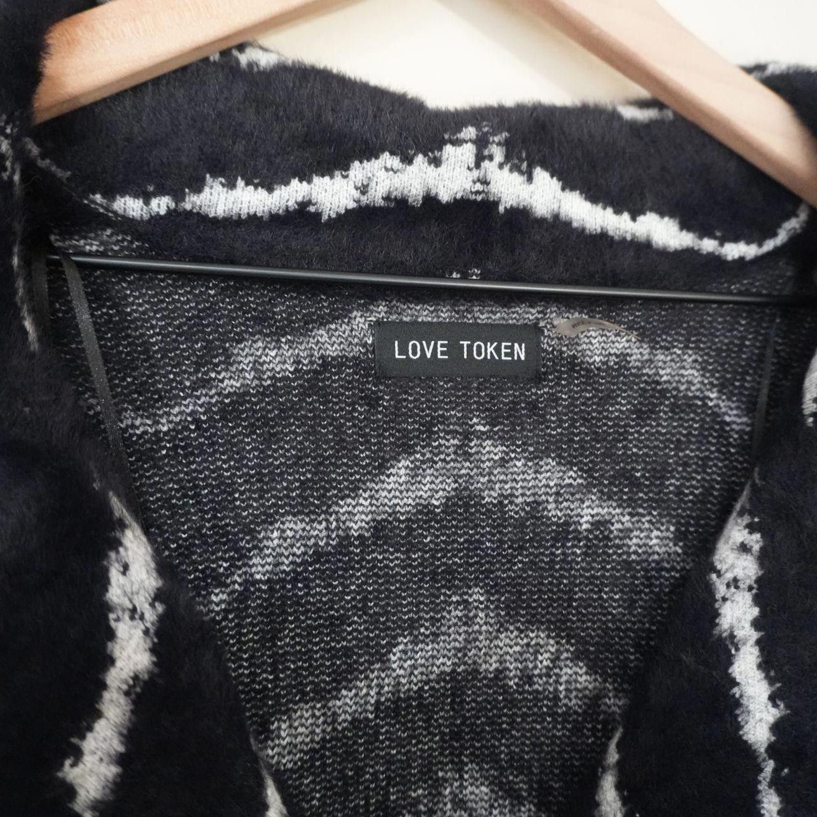 Other Love Token Open Front Shall Women's M Black White Striped Size M / US 6-8 / IT 42-44 - 3 Thumbnail