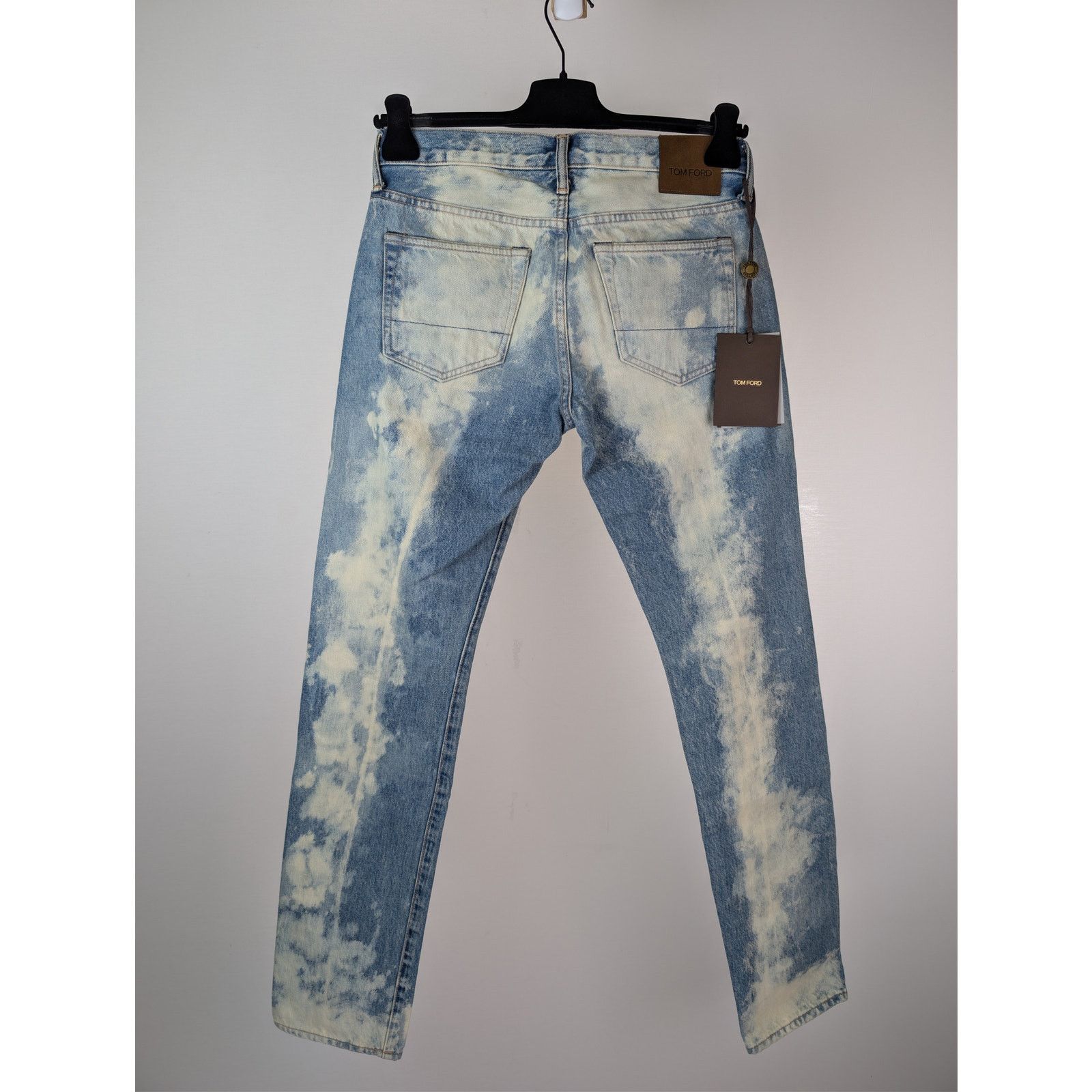 Tom Ford o1rshd1 Slim-Fit Denim Jeans in Pale Bleached Size US 30 / EU 46 - 12 Thumbnail