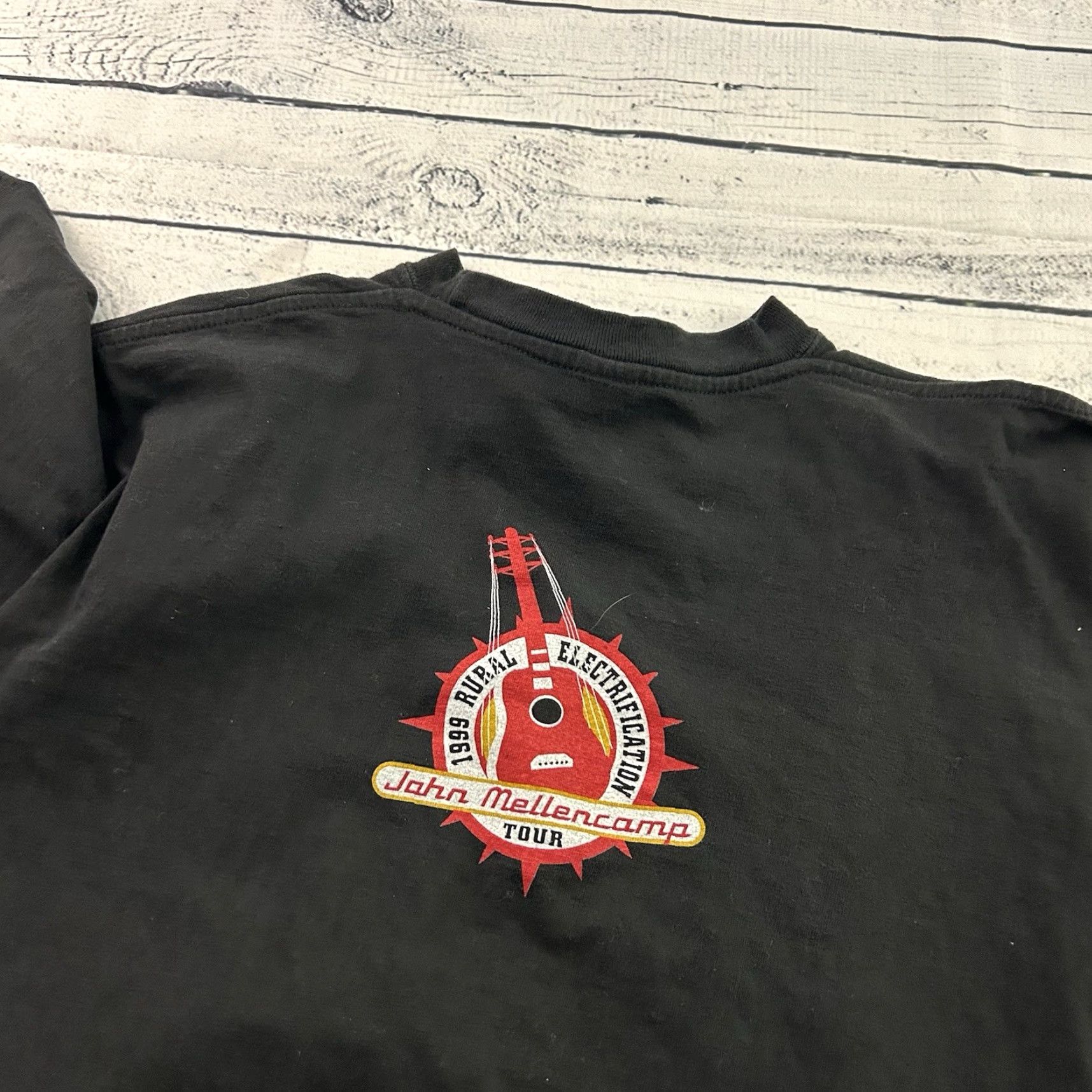 Cougar VTG John Cougar Mellencamp Rural Electric Short Sleeve T Shirt Mens Large Black Size US L / EU 52-54 / 3 - 5 Thumbnail