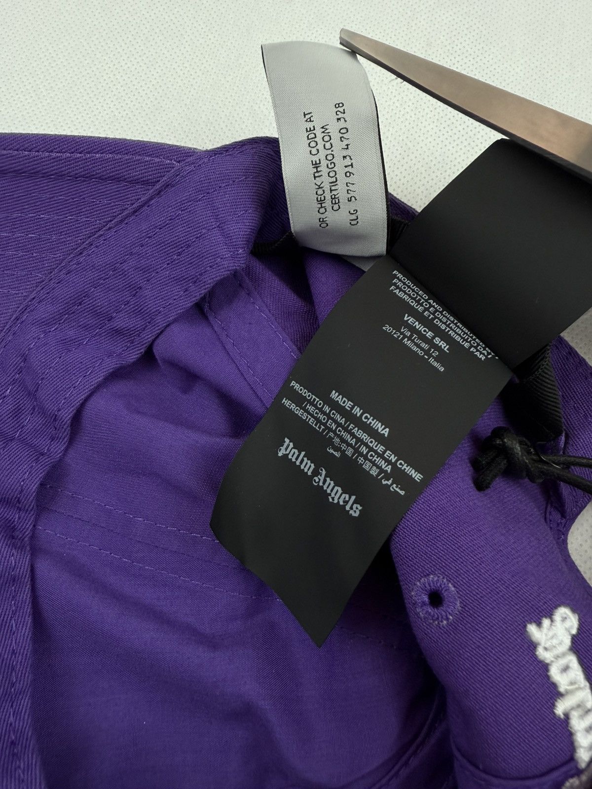 Palm Angels Palm Angels Purple Embroidered Logo Cap Swag Streetstyle Size ONE SIZE - 7 Thumbnail