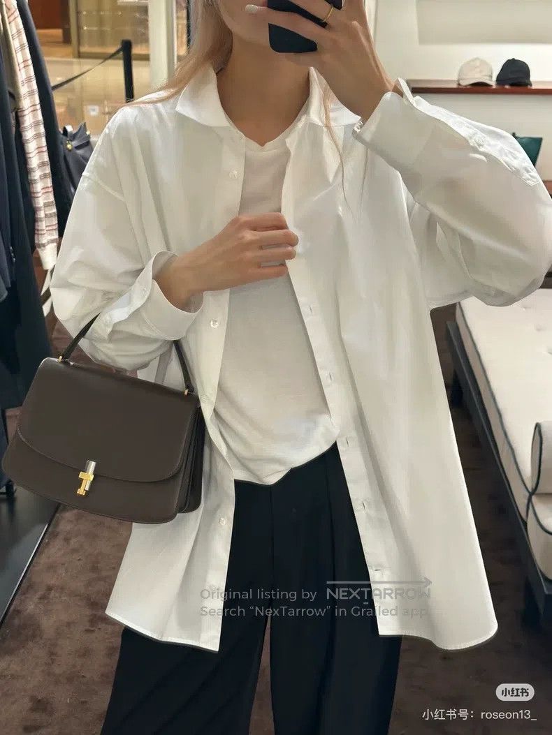 The Row The Row size 0 Silhouette white cotton shirt Size XXS / US 00 / IT 34 - 8 Thumbnail