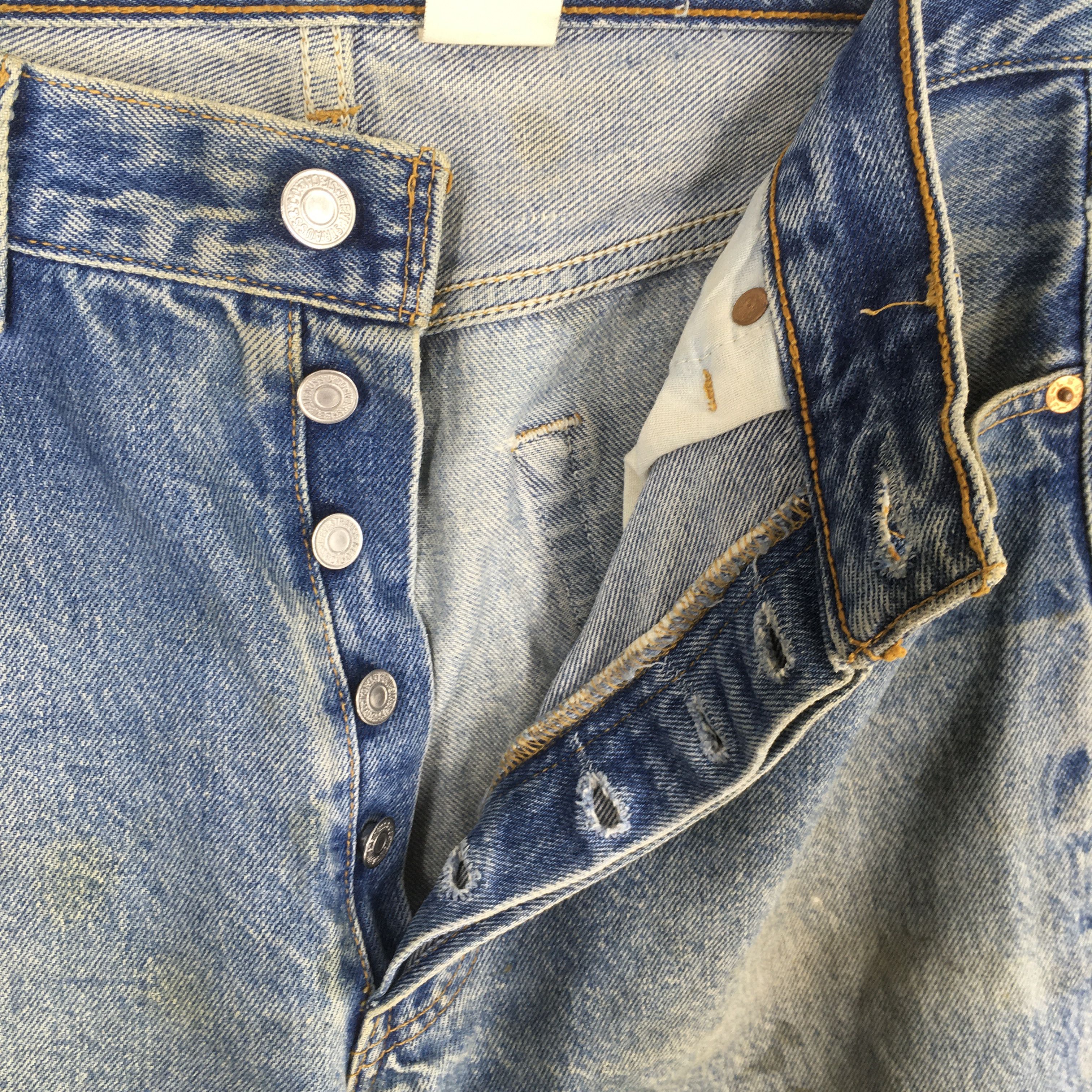Levi's Size 30x30 Vintage 90s Levi's 501 Ripped Jeans S302 Size US 30 / EU 46 - 6 Thumbnail