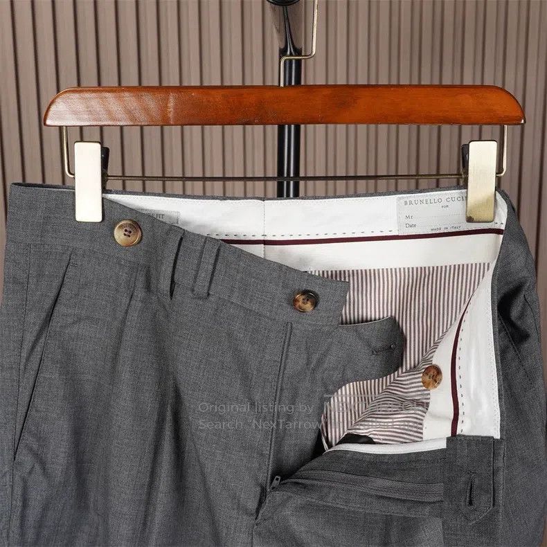 Brunello Cucinelli Brunello Cucinelli Men's Wool Dress Pants Size US 32 / EU 48 - 4 Thumbnail