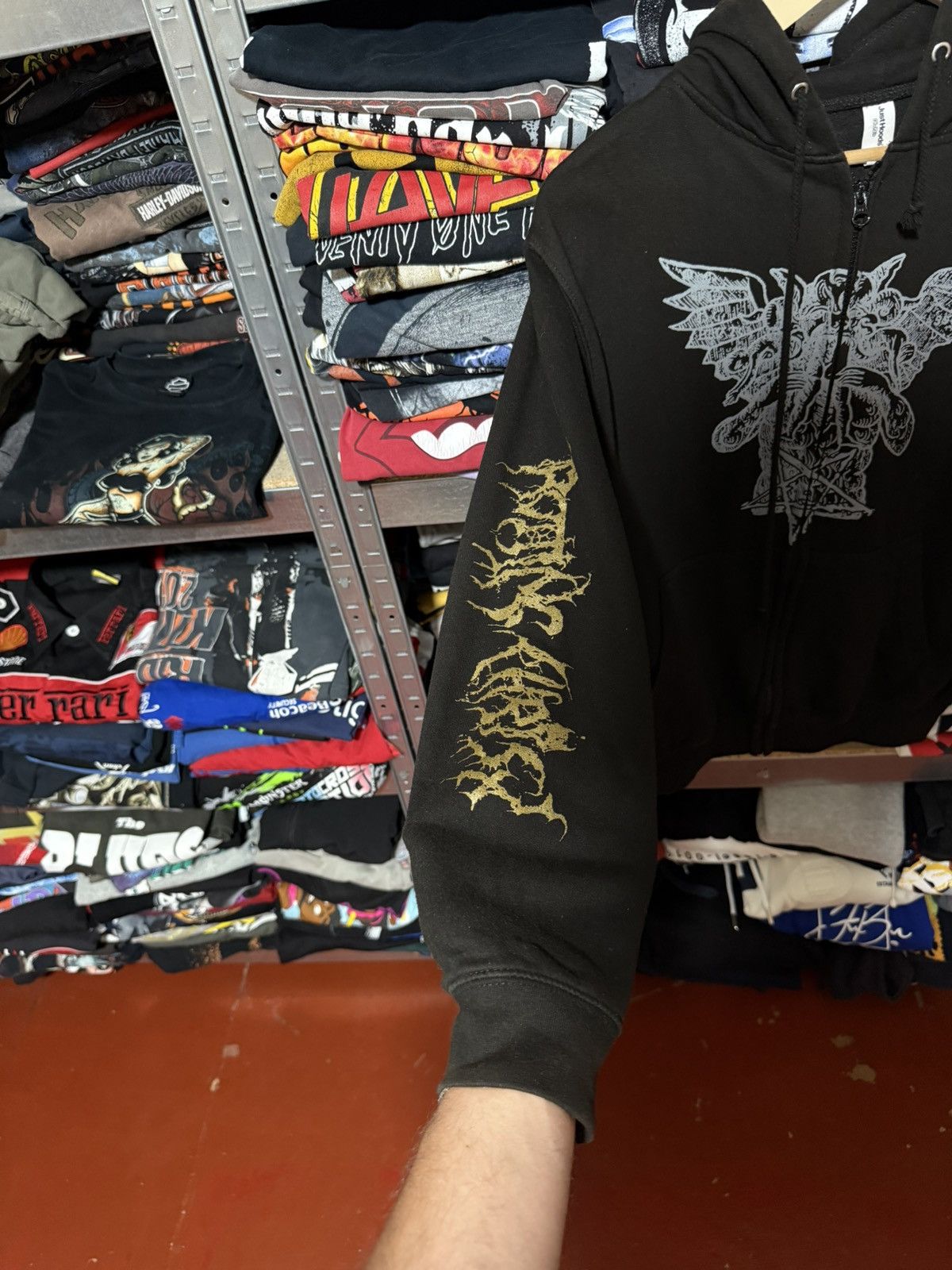 Band Tees Vintage 90s Rotting Christ Satanas Tedeum Black Metal Hoodie Size US S / EU 44-46 / 1 - 6 Thumbnail