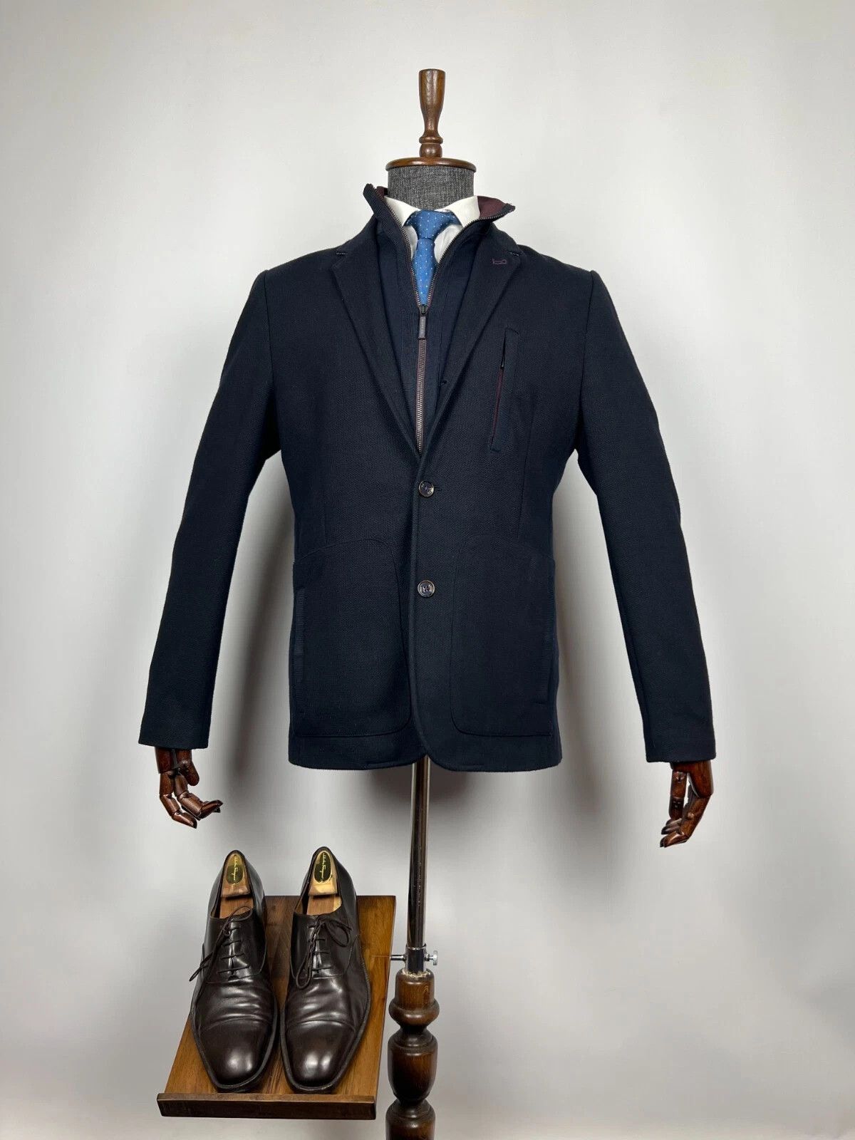 Ted Baker Ted Baker London Black Removable Lining Two Button Jacket Size US XL / EU 56 / 4 - 1 Thumbnail